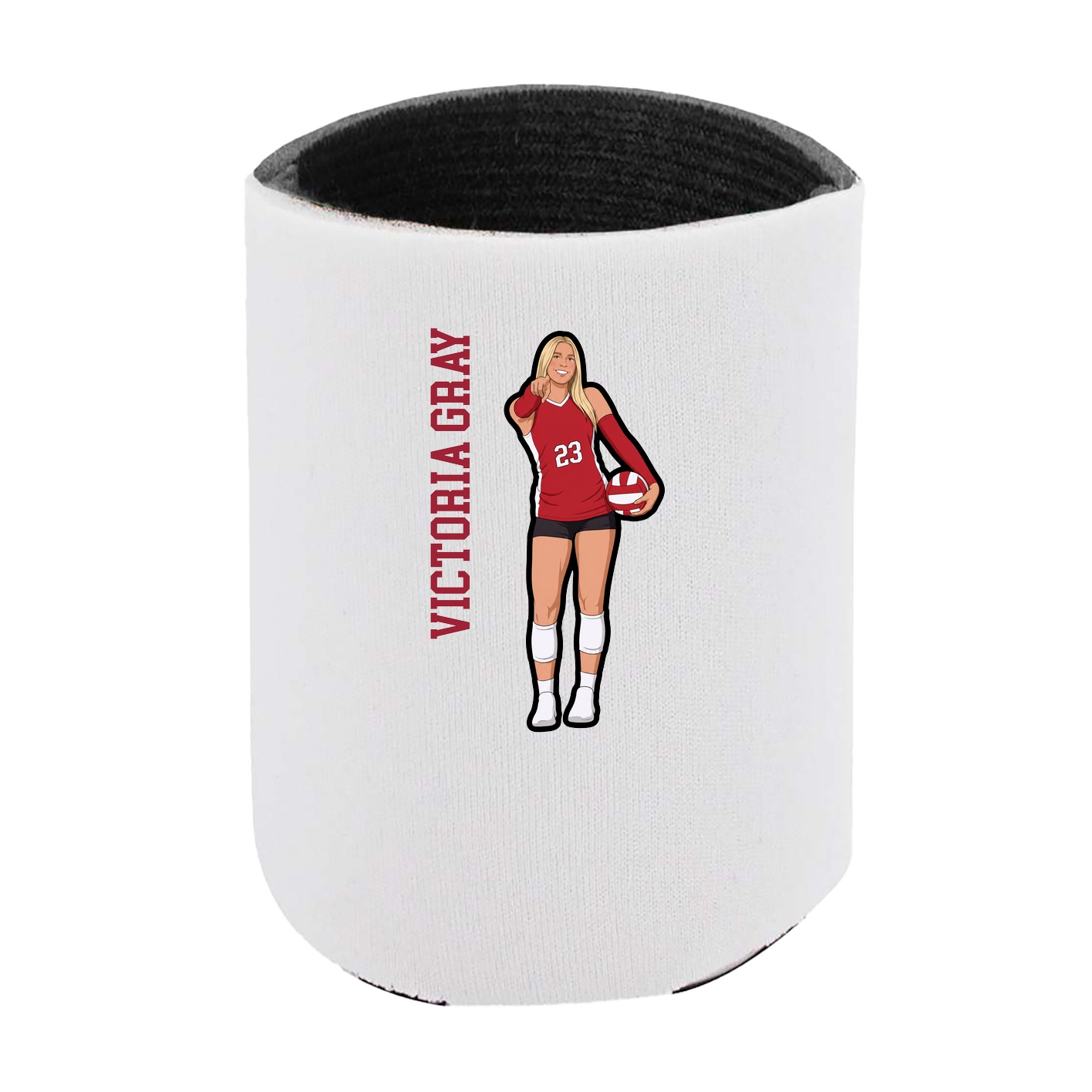 Can Holder — Name Vertical in White