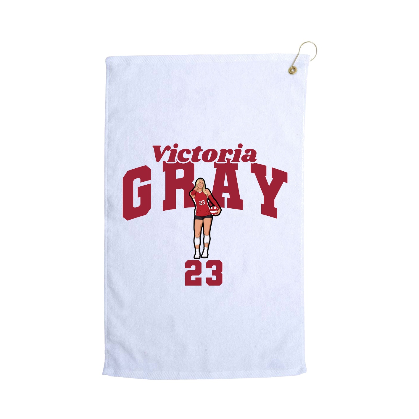 Golf Towel — Signature Arch in White