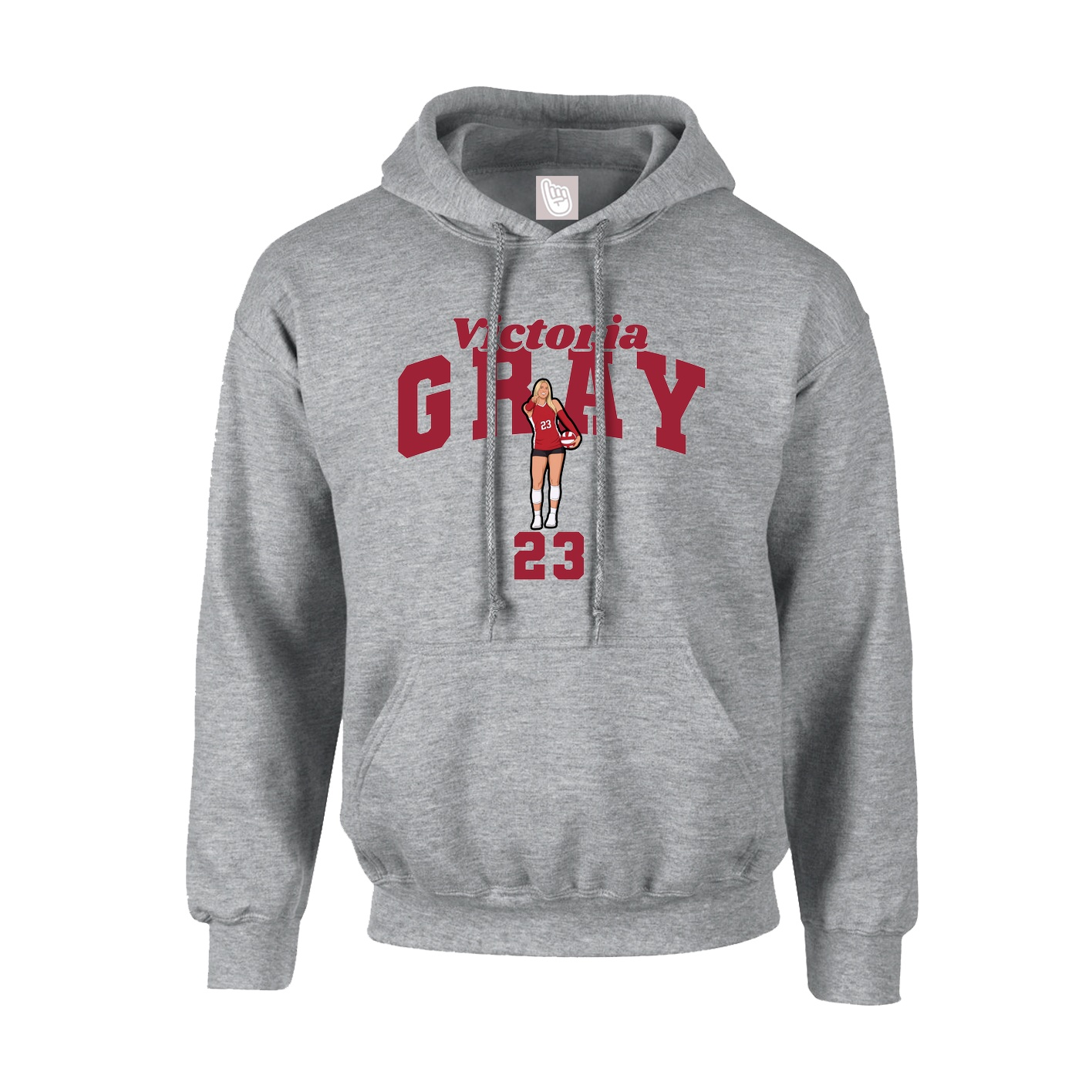 Youth Hoodie — Signature Arch in Grey