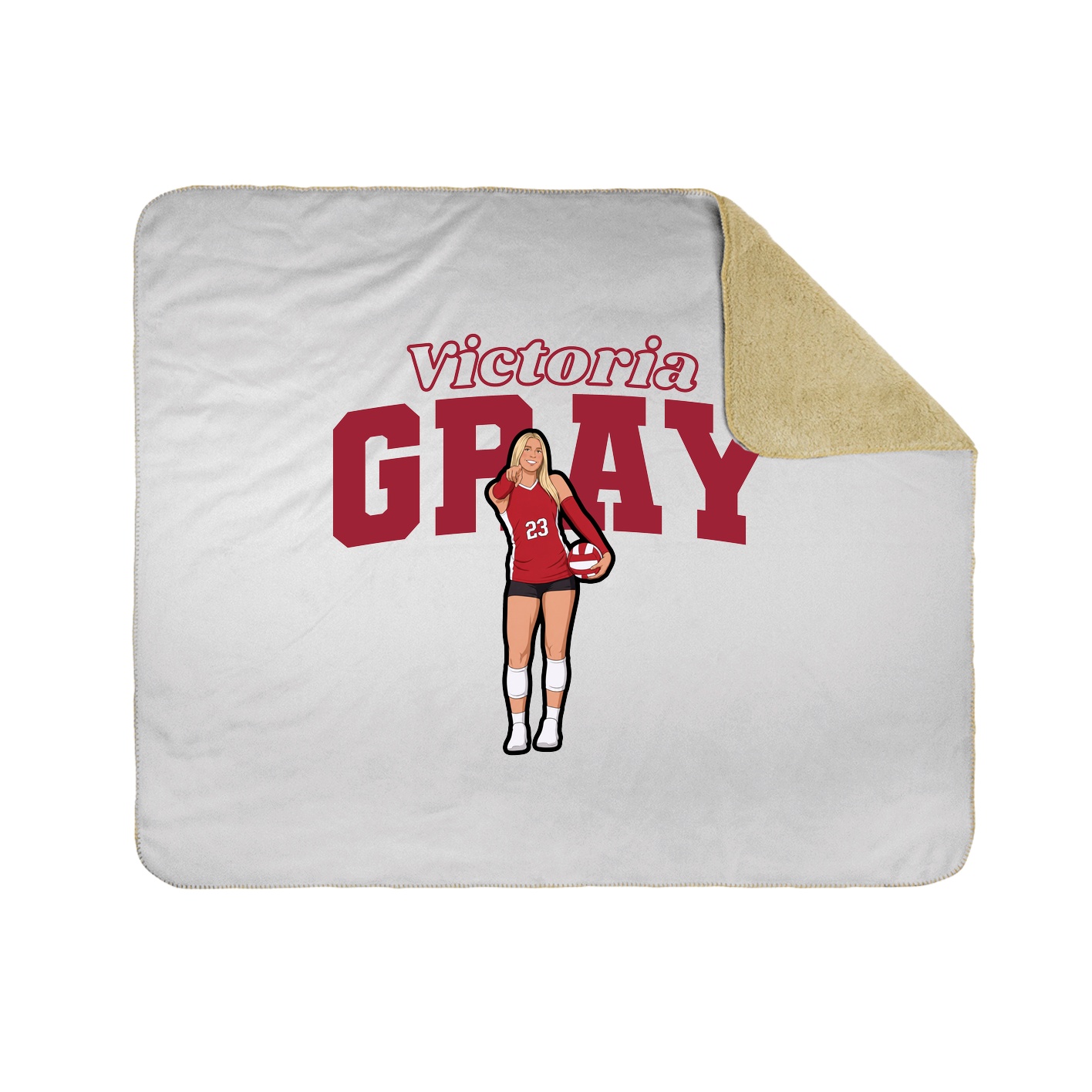Throw Blanket — Name Arch in White