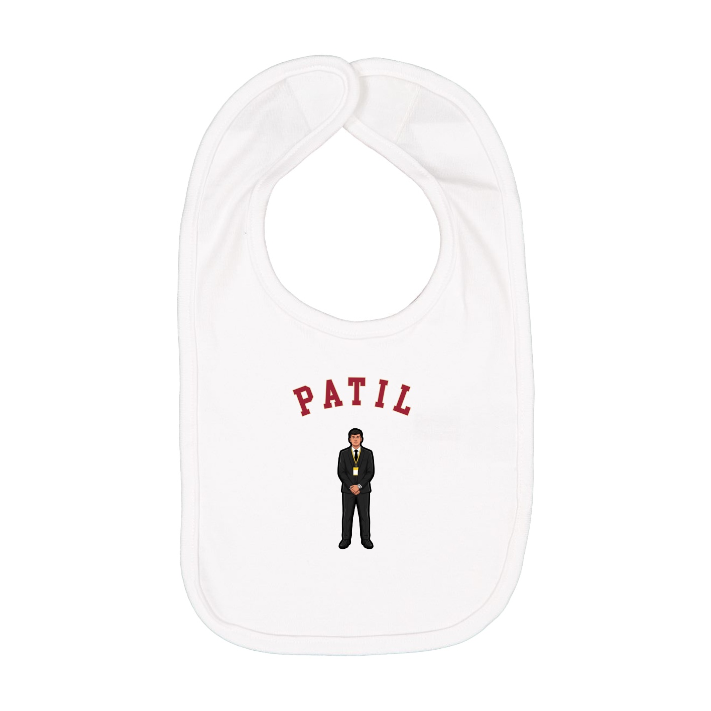 Infant Bib — Shirsey Arch in White