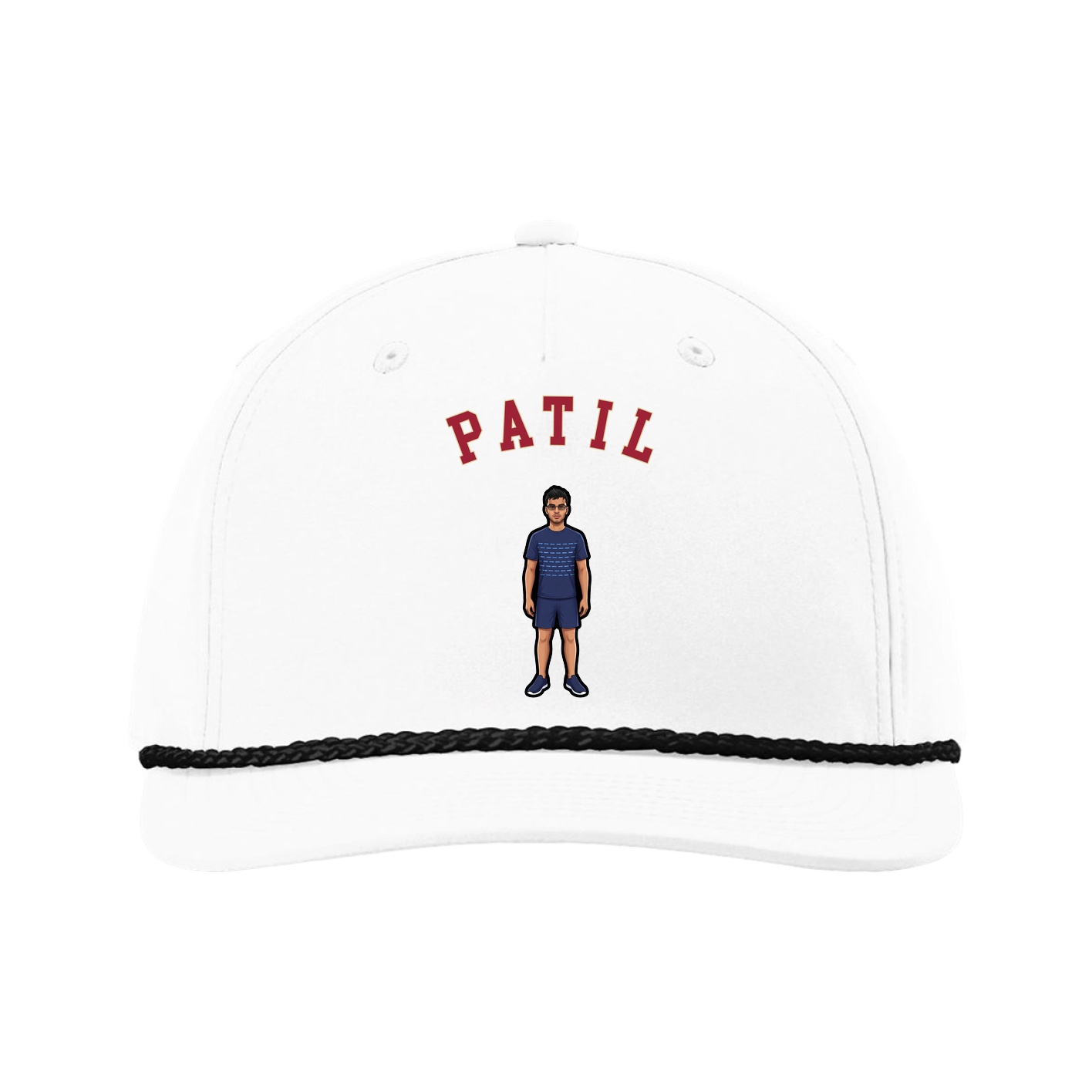 Five-Panel Classic Rope Cap — Shirsey Arch in White