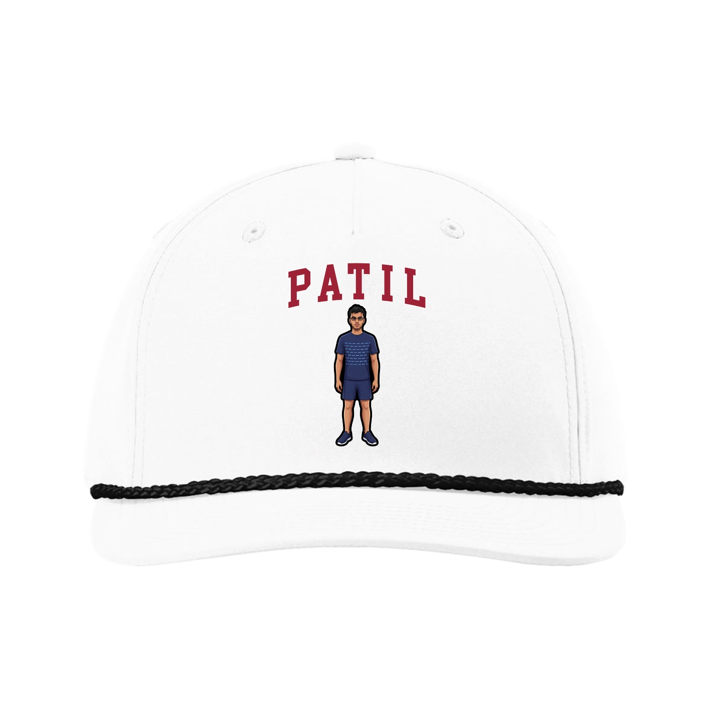 Five-Panel Classic Rope Cap — Shirsey in White