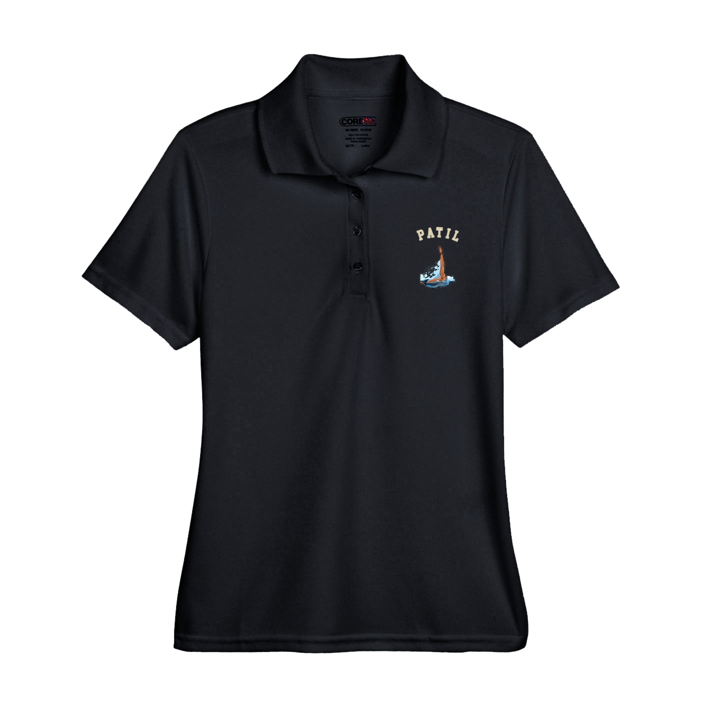 Womens Performance Polo — Shirsey Arch in Black
