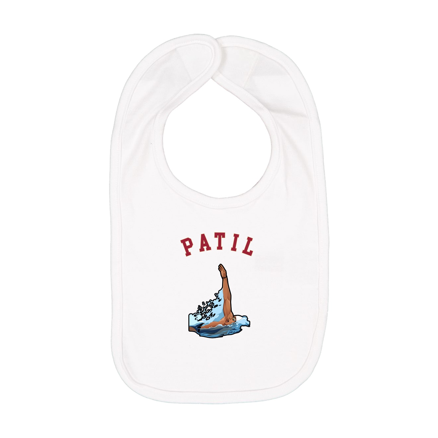 Infant Bib — Shirsey Arch in White