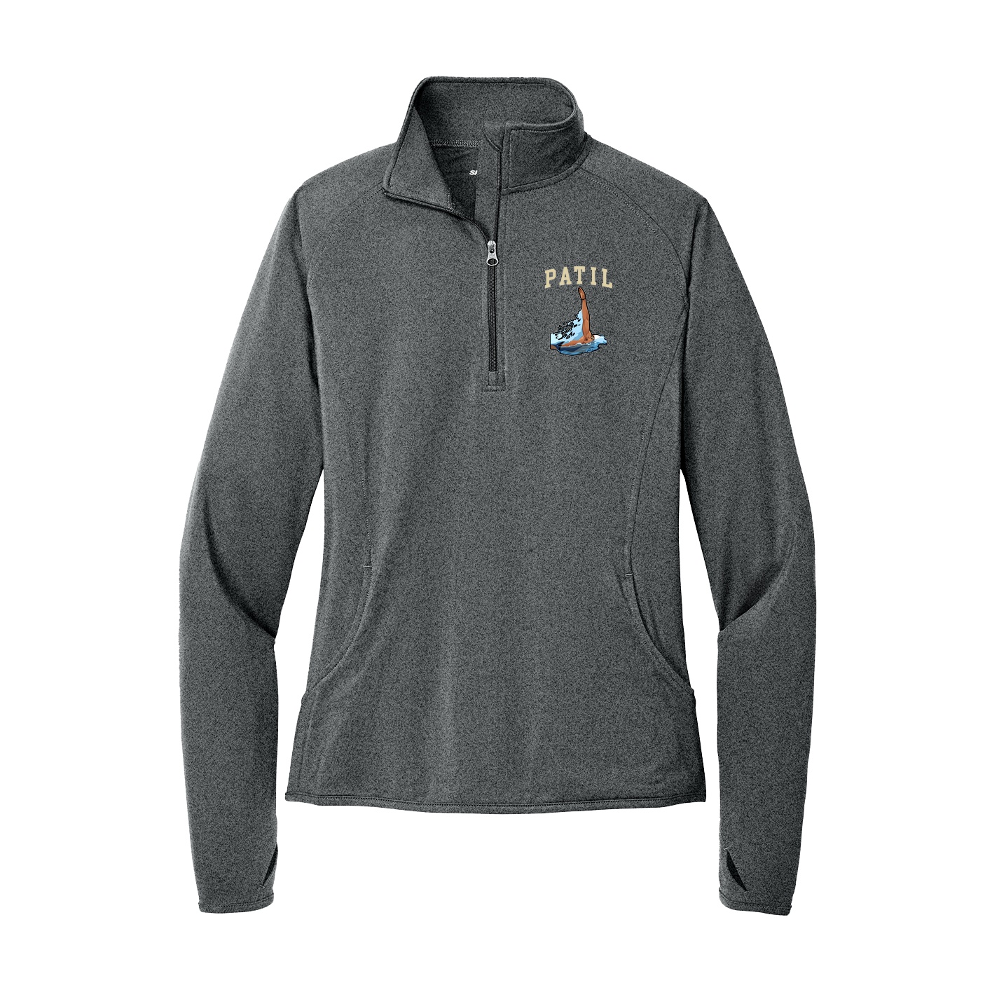 Women's Q-Zip Pullover — Shirsey in Grey