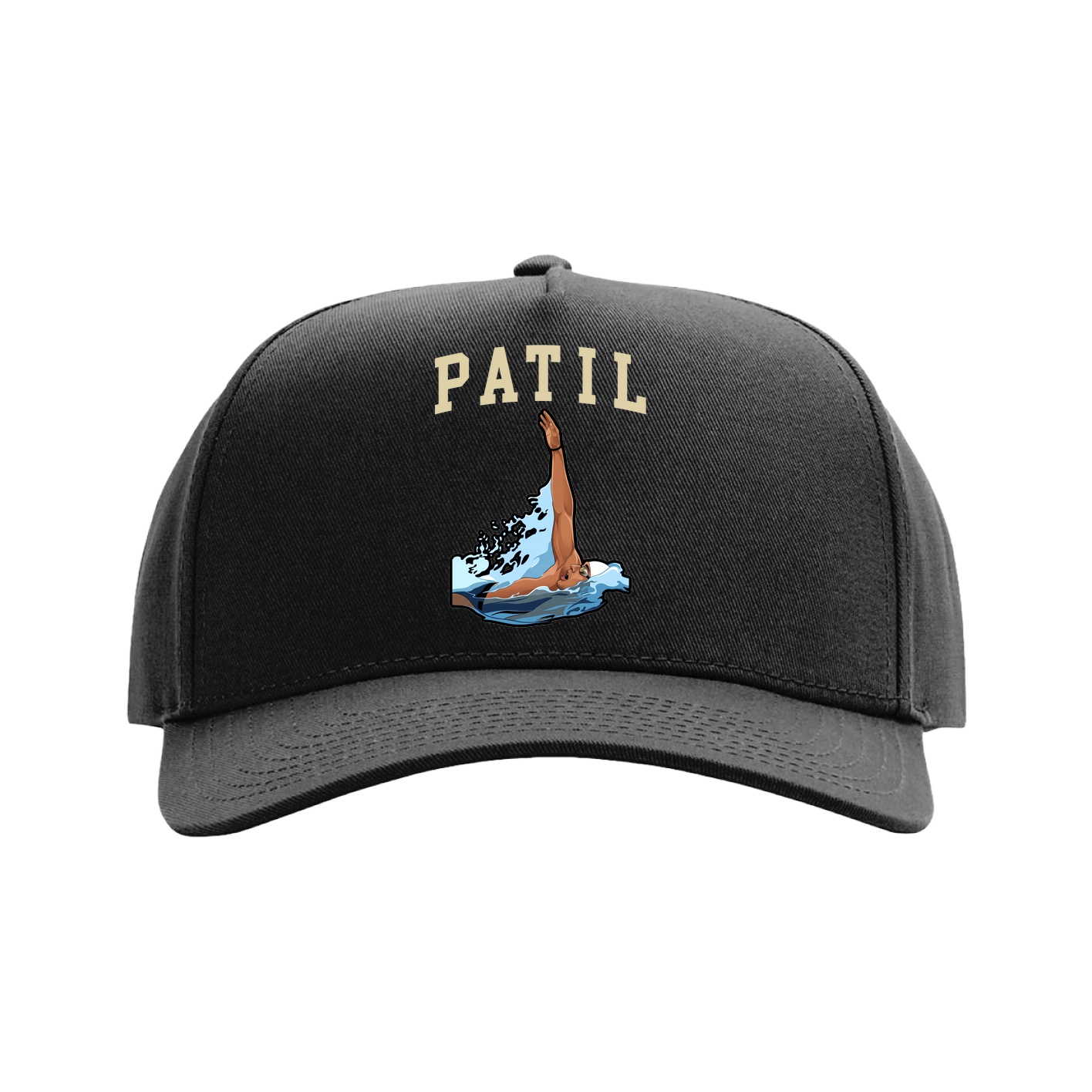 Full Fabric Five-Panel Champ Cap — Shirsey in Black