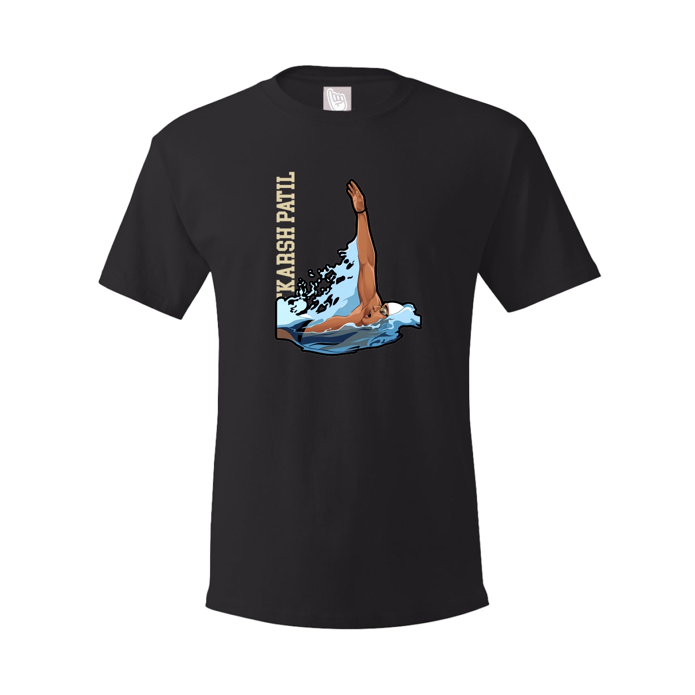 Tee — Name Vertical in Black