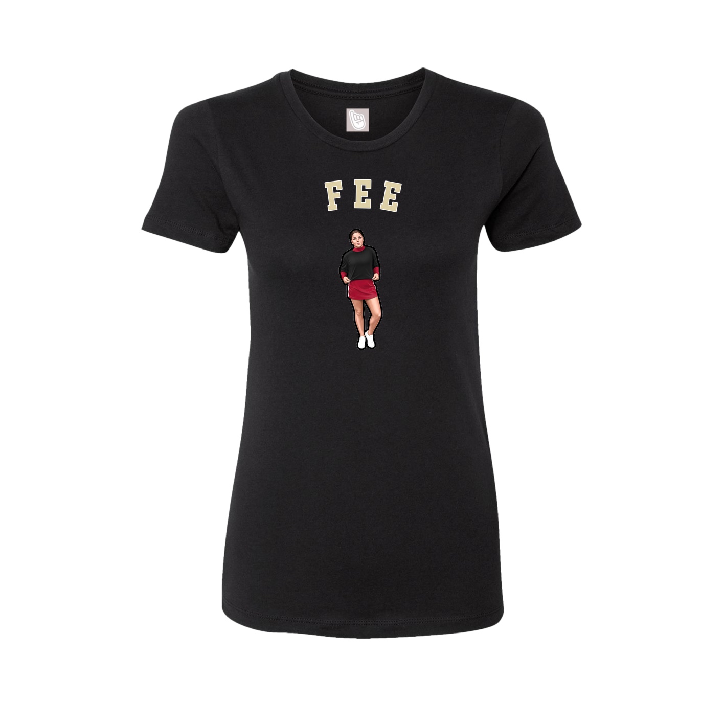 Fitted Women's Tee — Shirsey Arch in Black