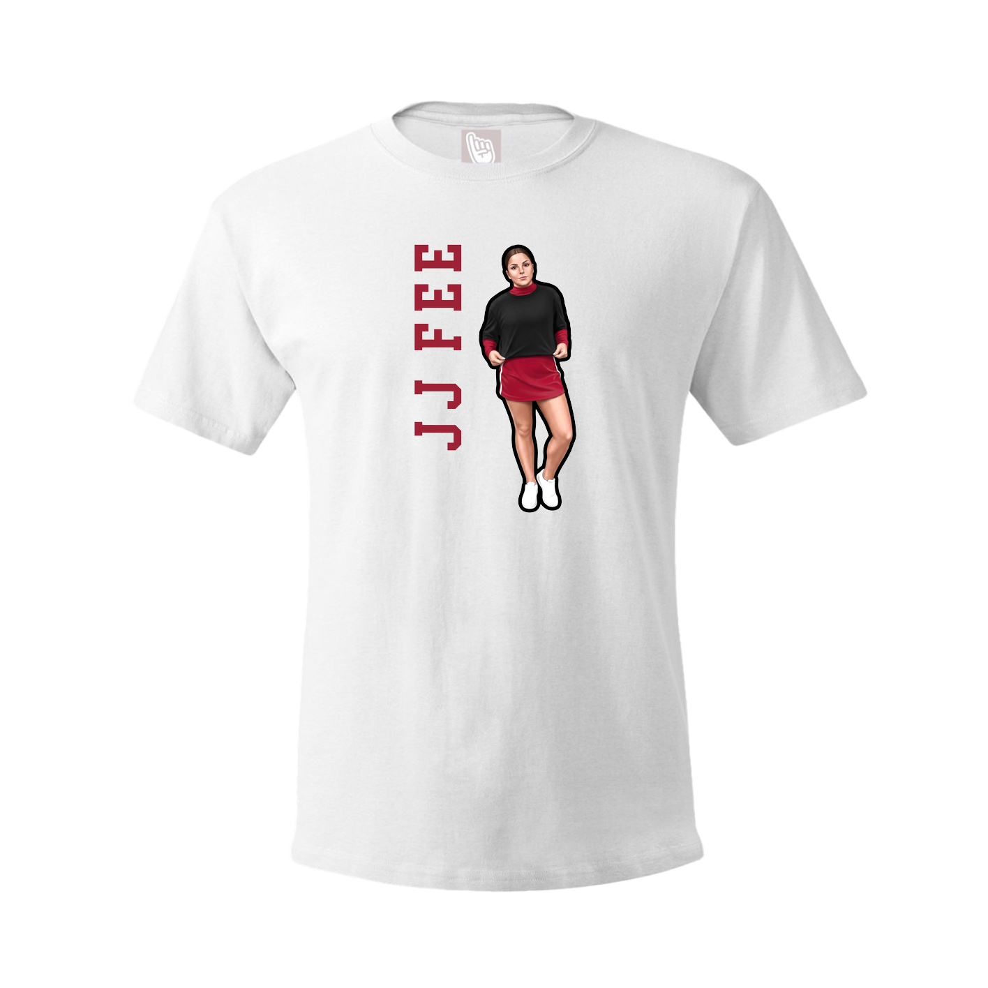 Youth Tee — Name Vertical in White