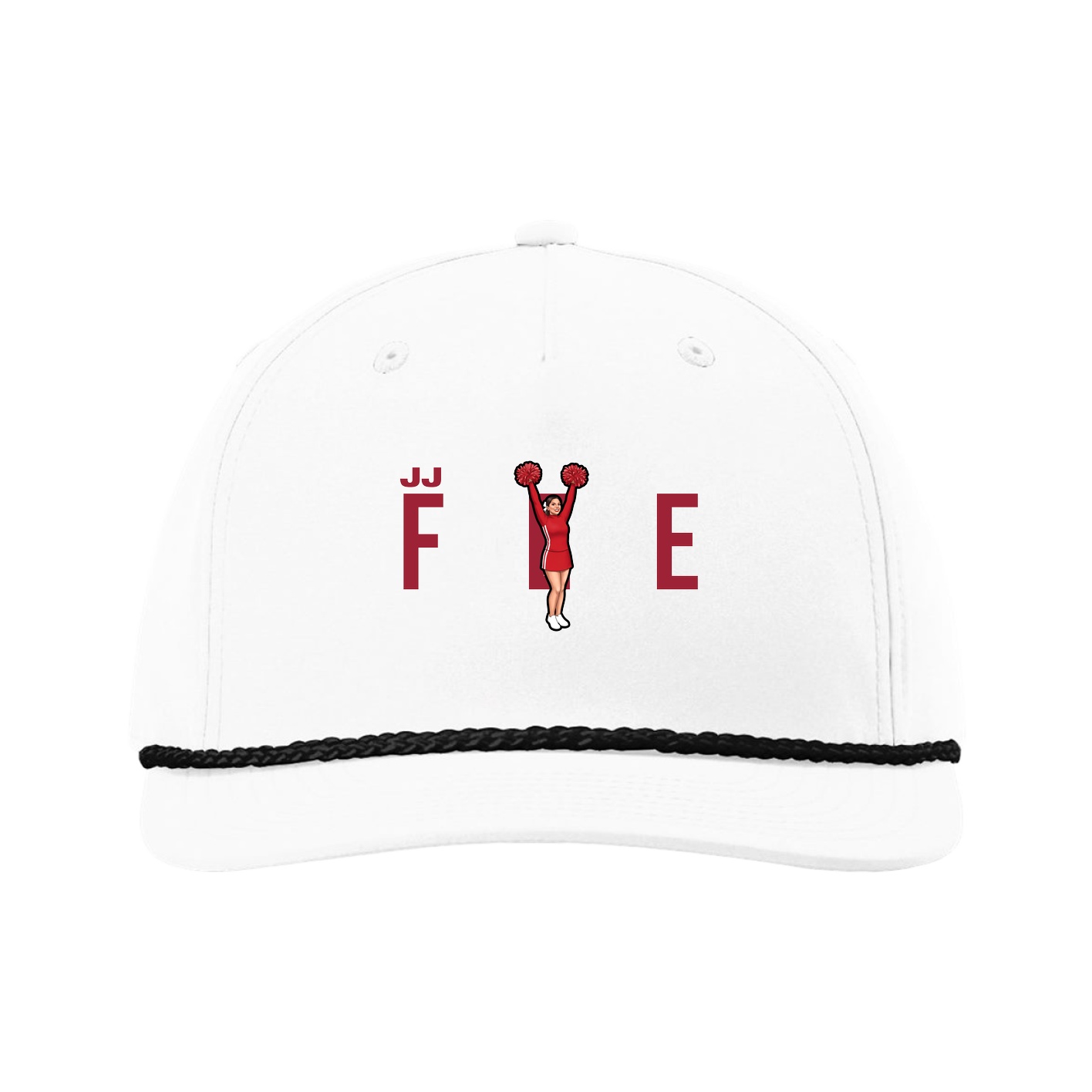 Five-Panel Classic Rope Cap — Player Name in White