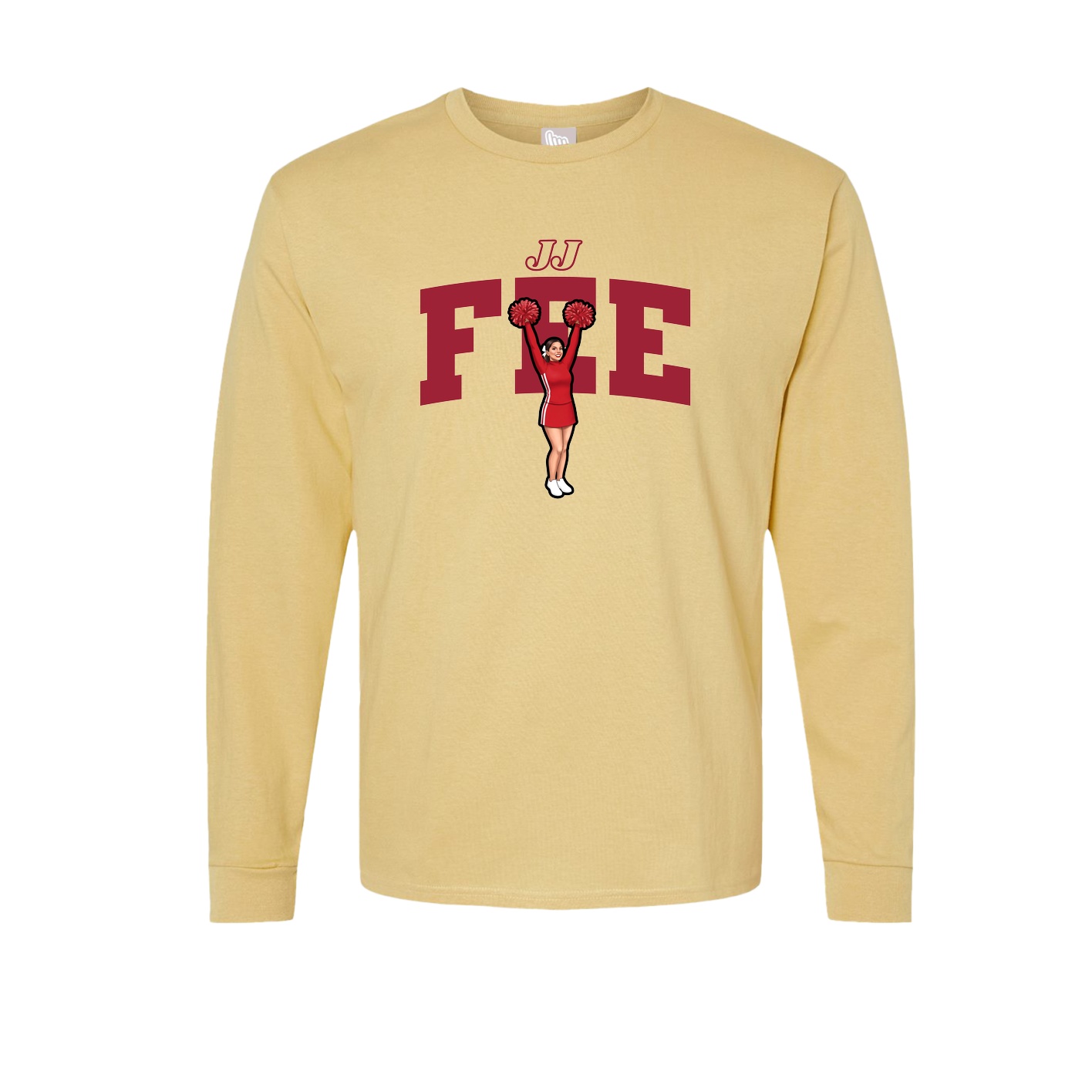 Long Sleeve Tee — Name Arch in Vegas Gold