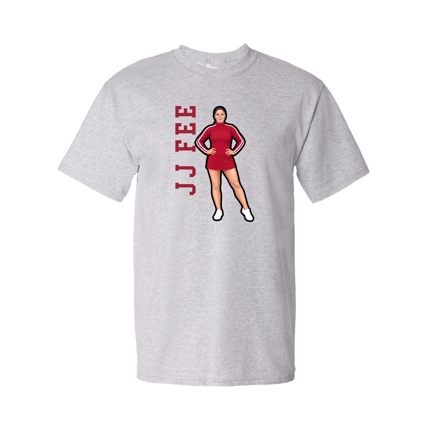 Youth Tee — Name Vertical in Grey