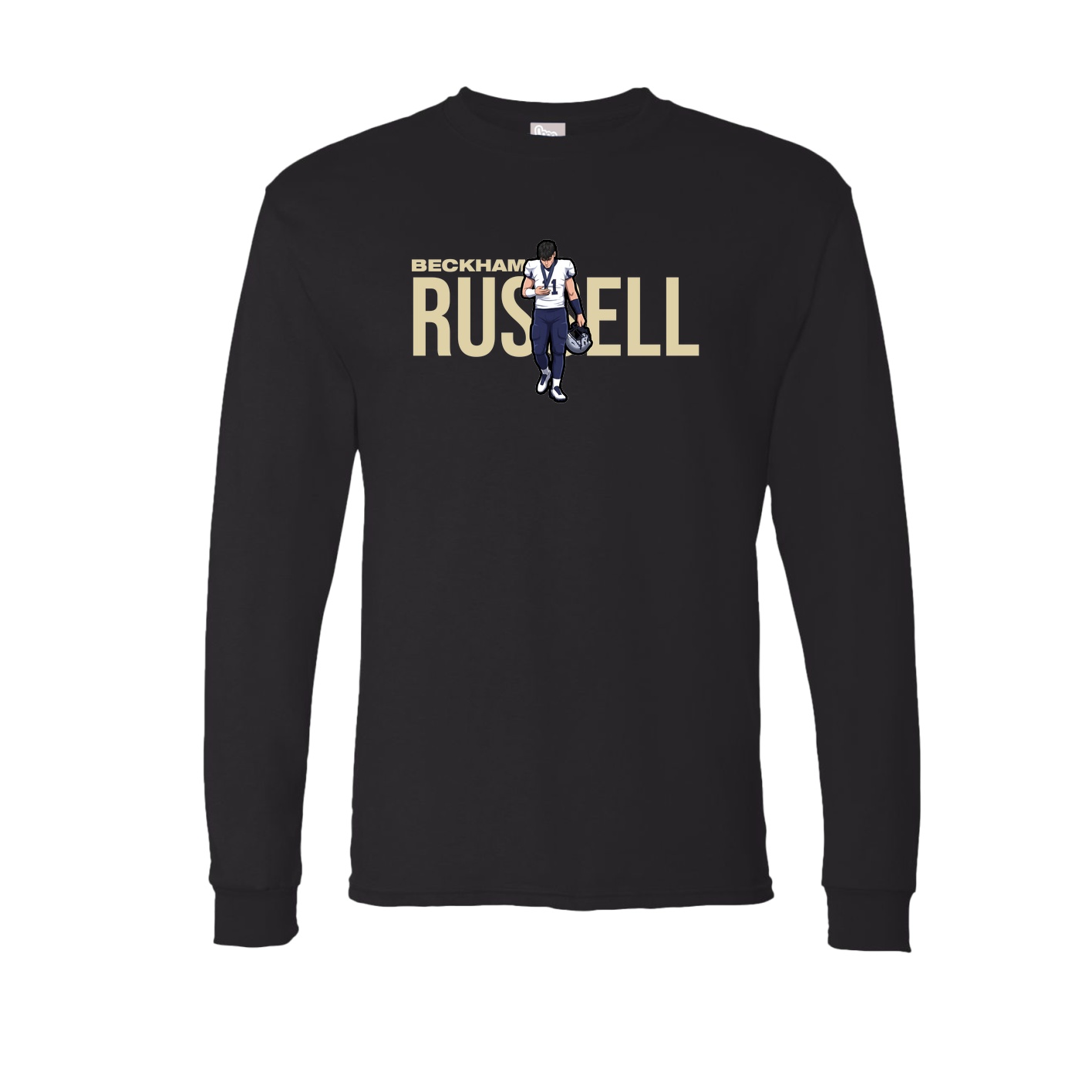 Long Sleeve Tee — Player Name in Black