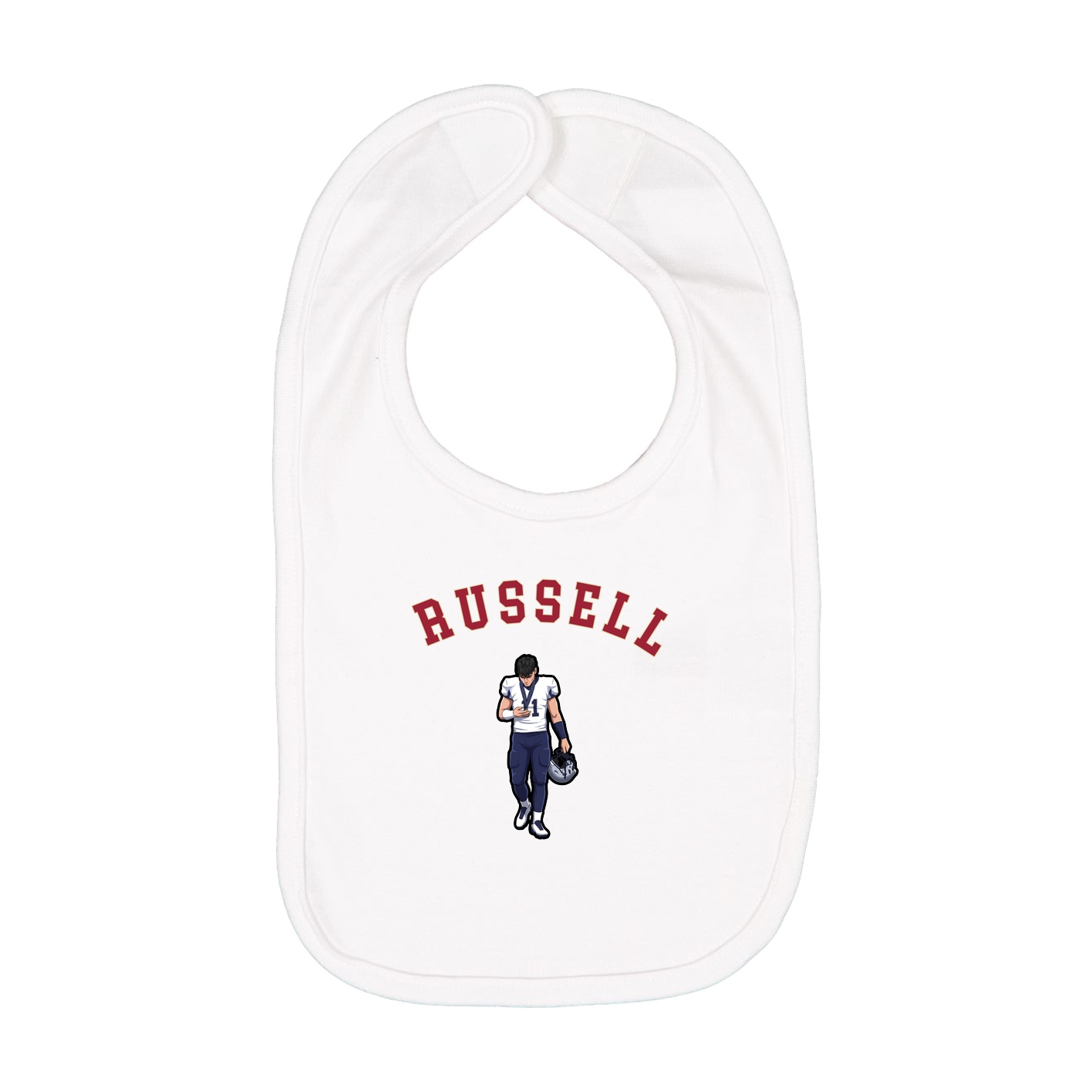 Infant Bib — Shirsey Arch in White
