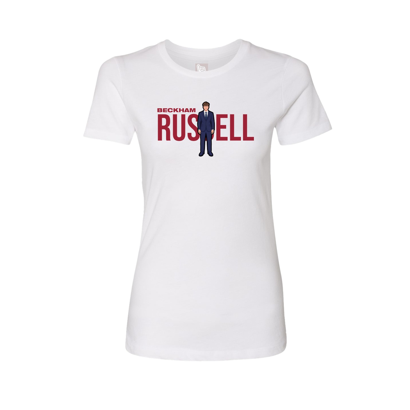 Fitted Women's Tee — Player Name in White