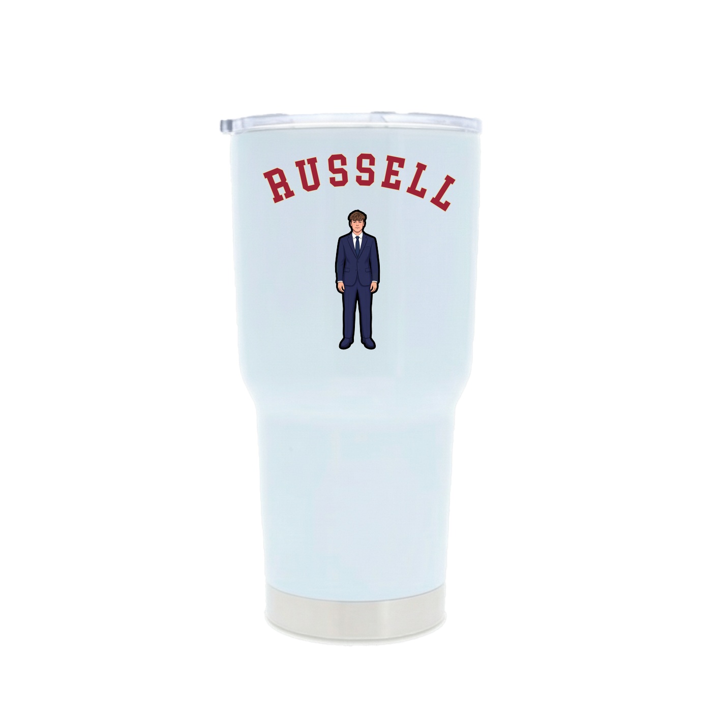 30oz Stainless Steel Tumbler — Shirsey Arch in White