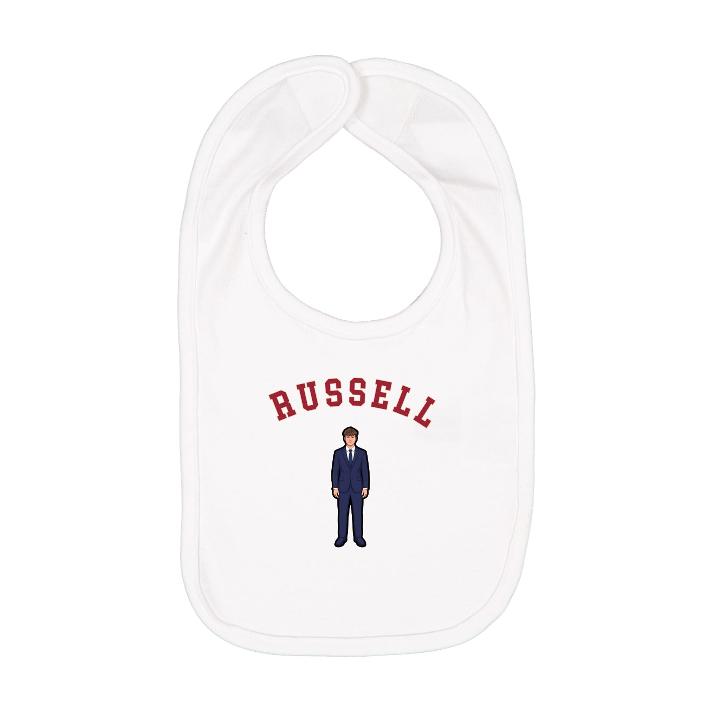 Infant Bib — Shirsey Arch in White