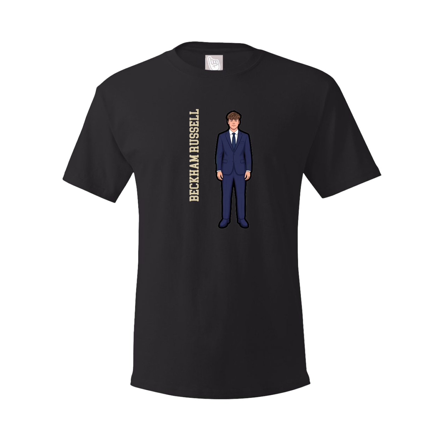 Tee — Name Vertical in Black