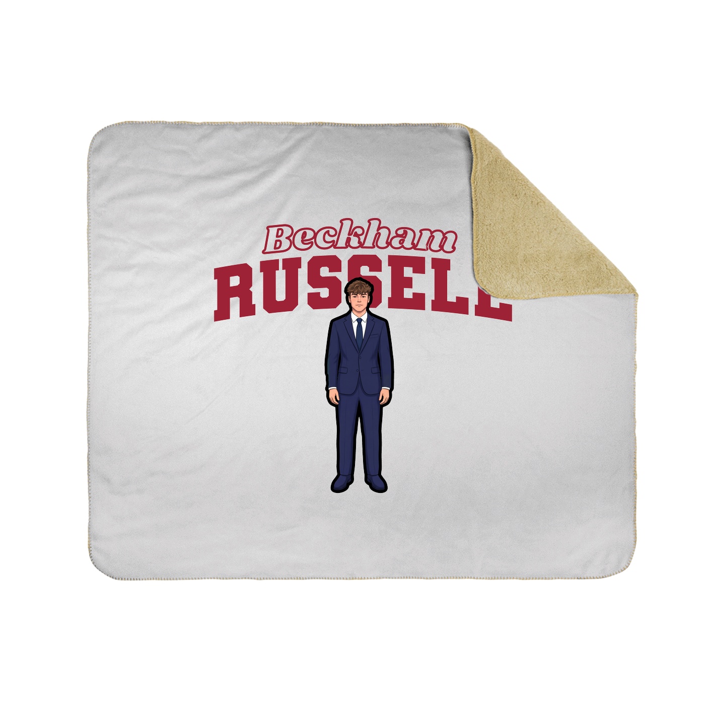 Throw Blanket — Name Arch in White