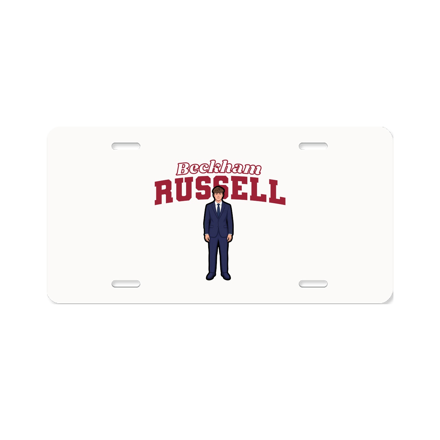 License Plate — Name Arch in Classic