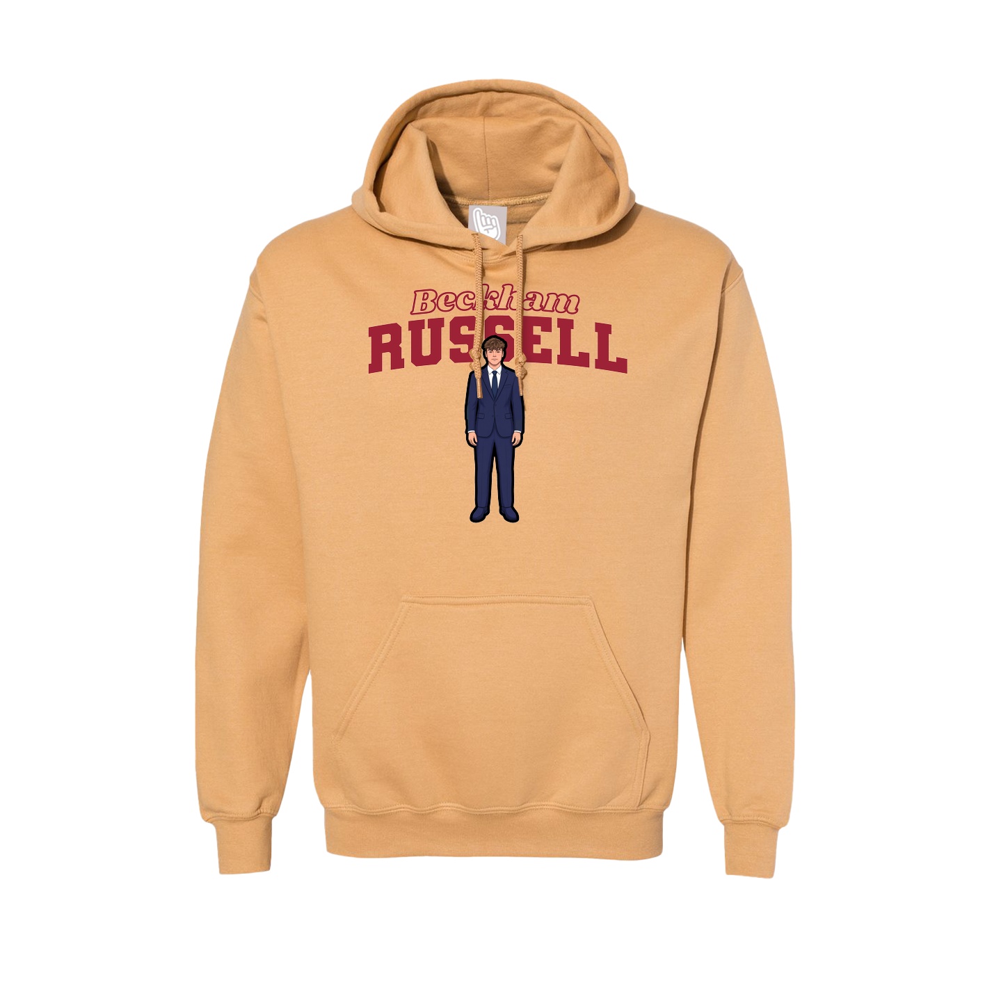 Hoodie — Name Arch in Vegas Gold