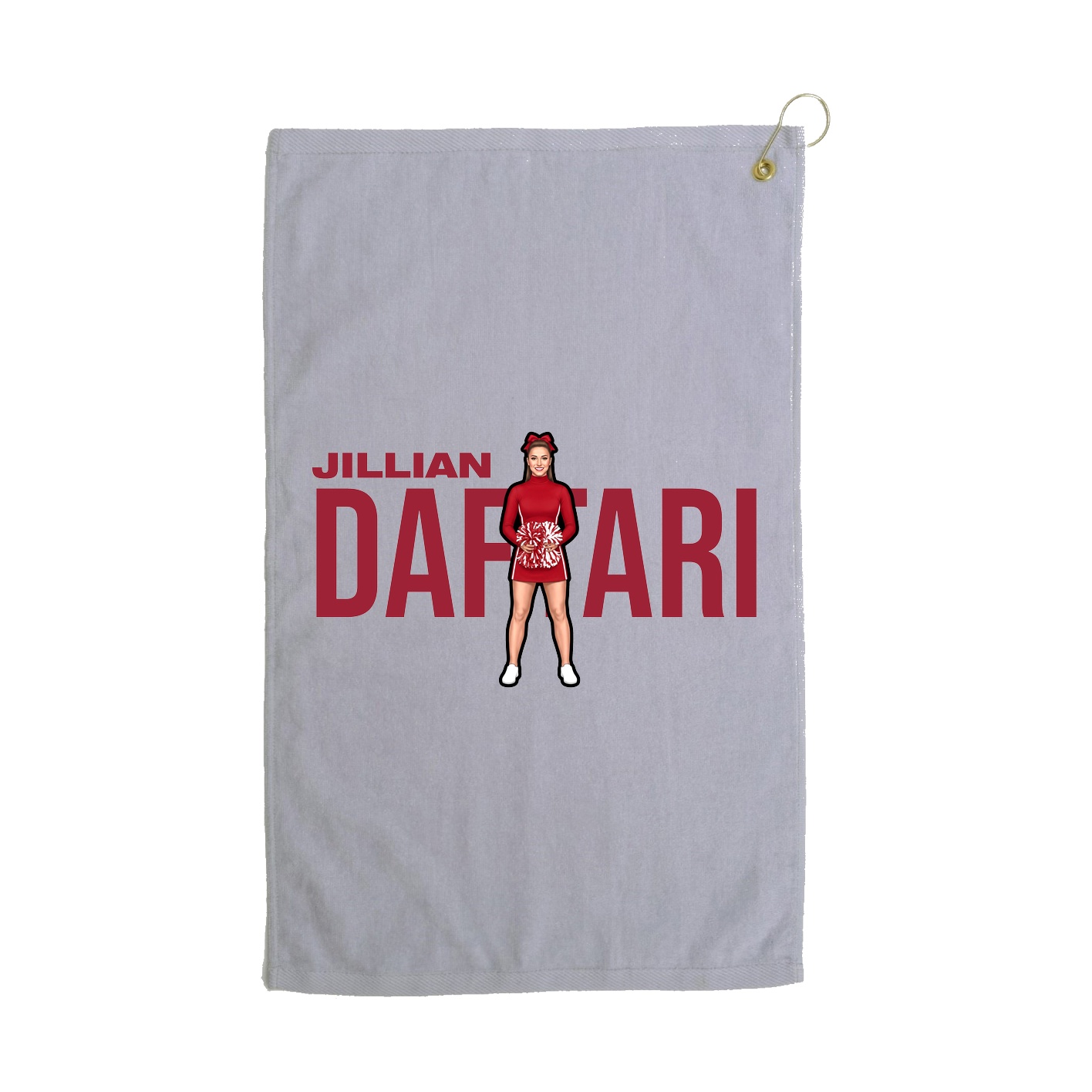 Golf Towel — Player Name in Grey