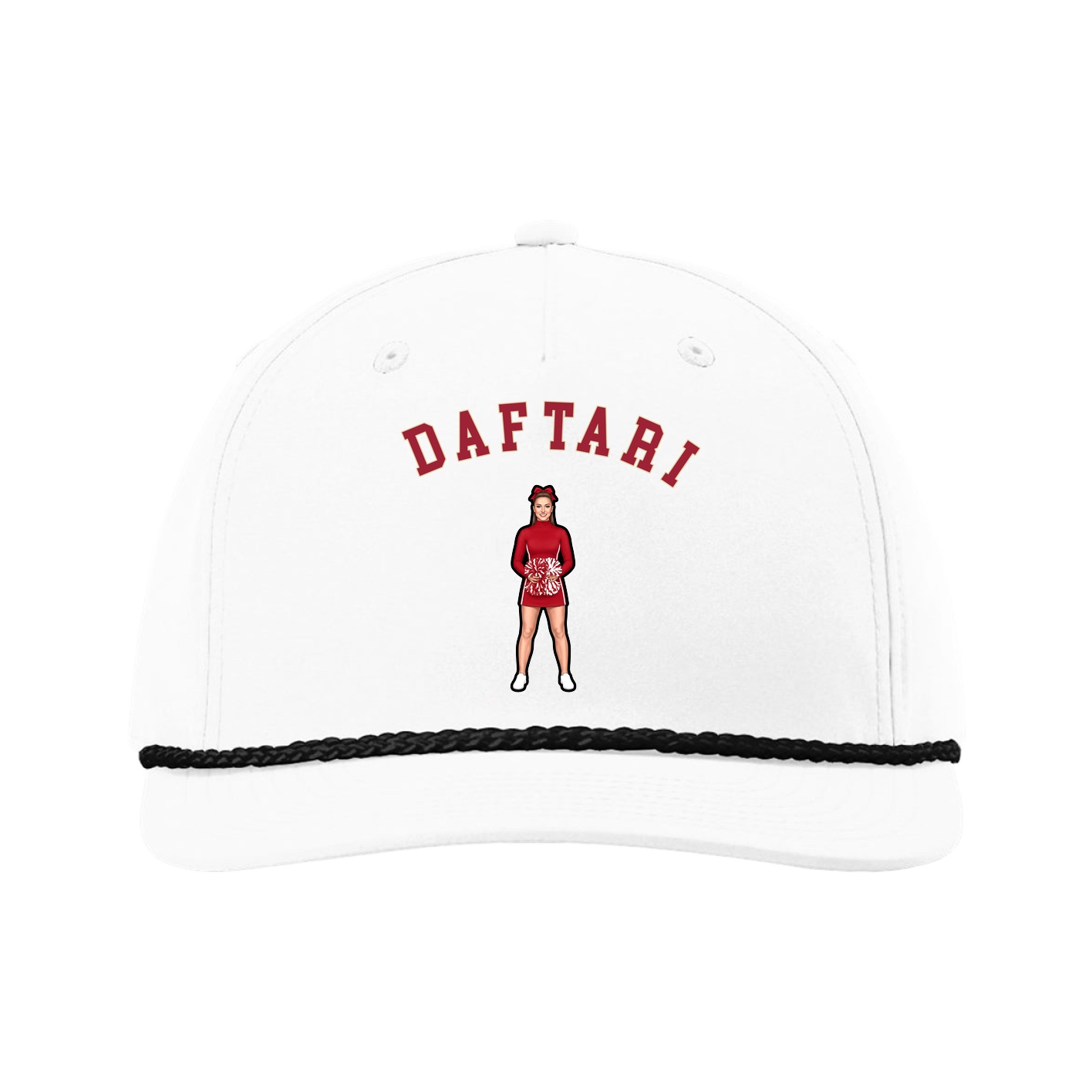 Five-Panel Classic Rope Cap — Shirsey Arch in White