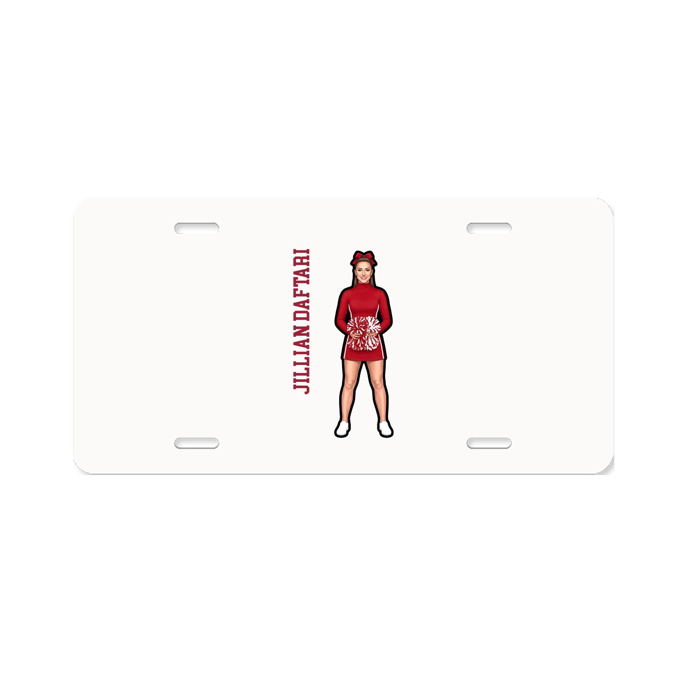 License Plate — Name Vertical in Classic