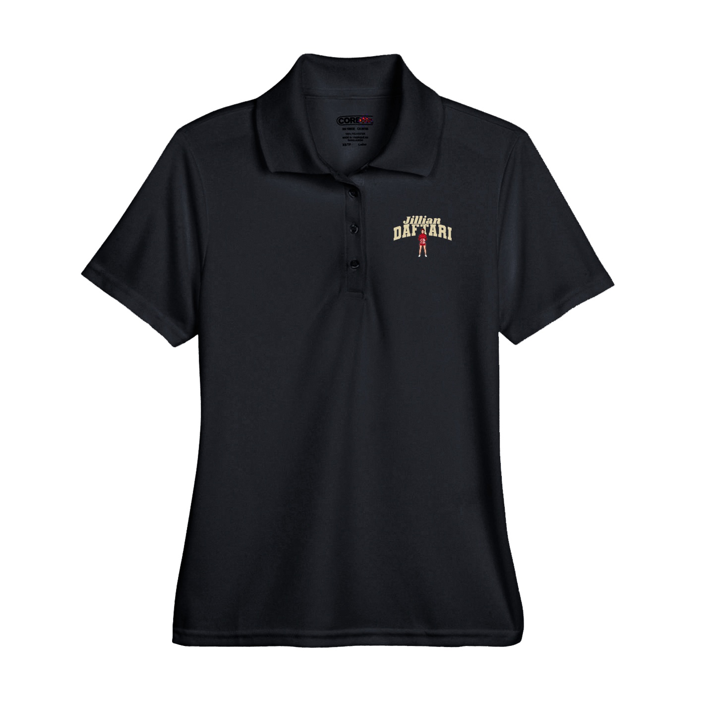 Performance Polo — Signature Arch in Black