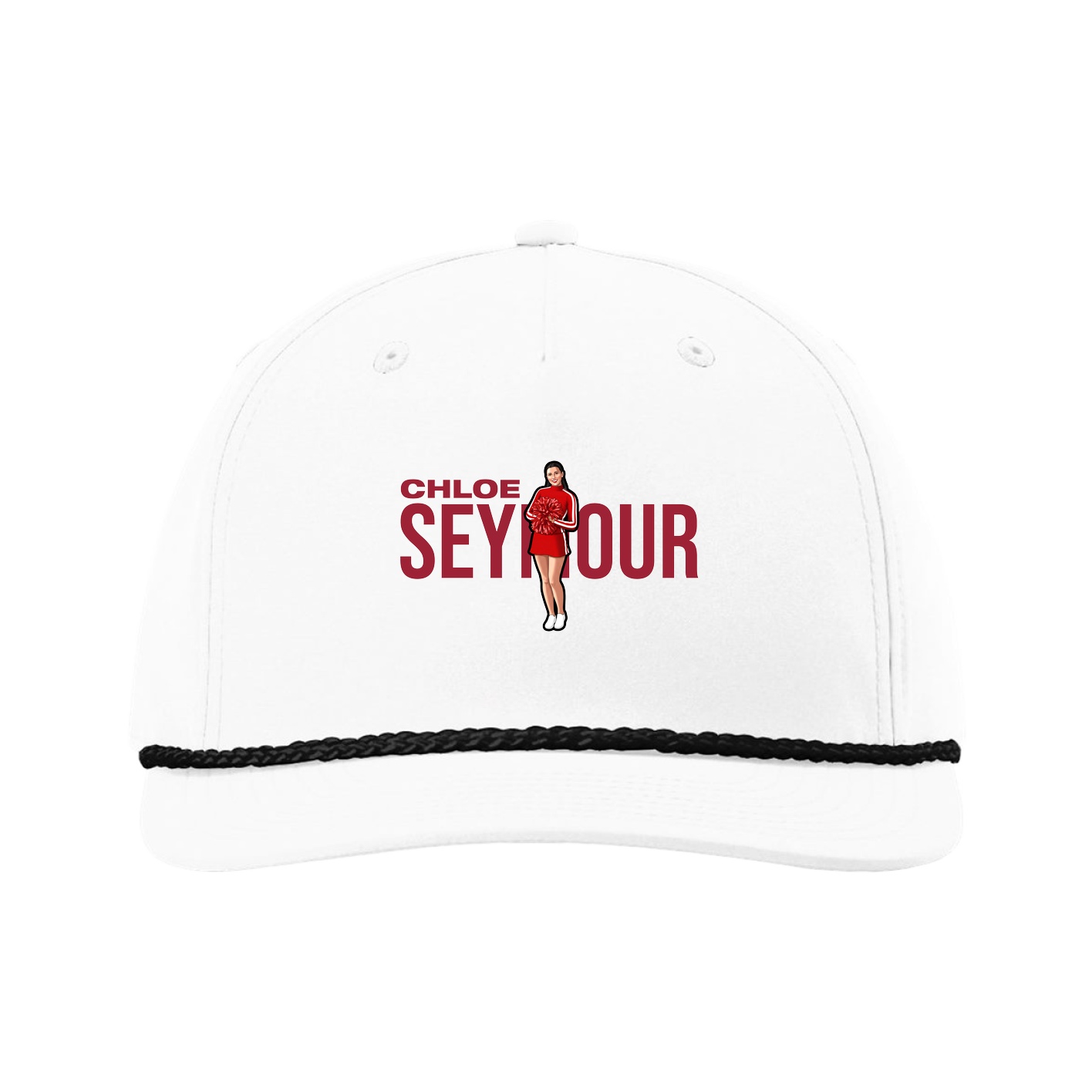 Five-Panel Classic Rope Cap — Player Name in White