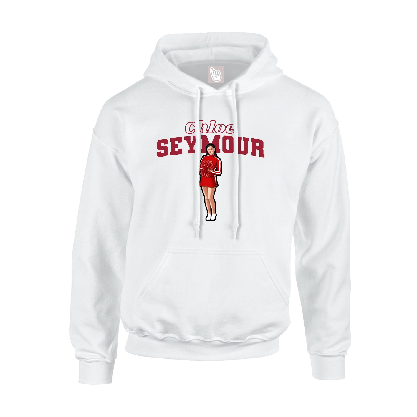 Hoodie — Name Arch in White