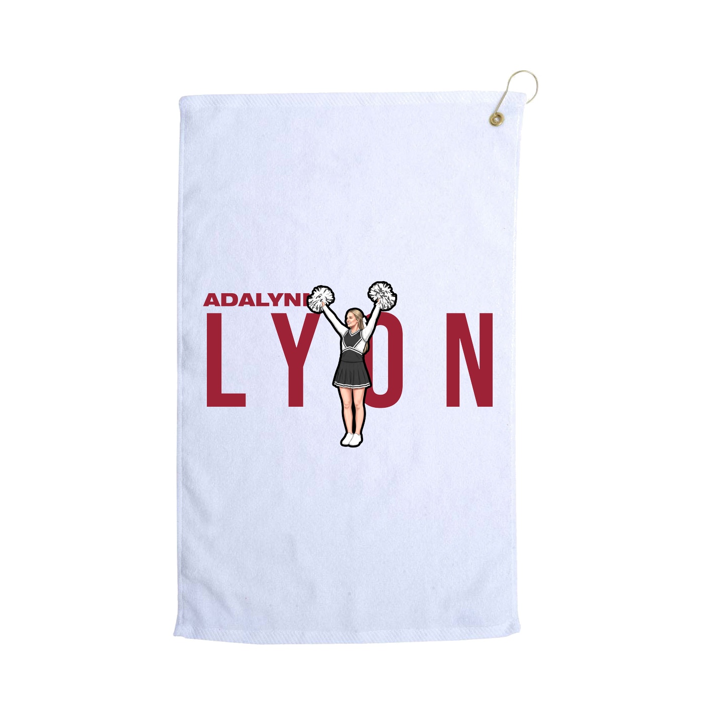 Golf Towel — Player Name in White