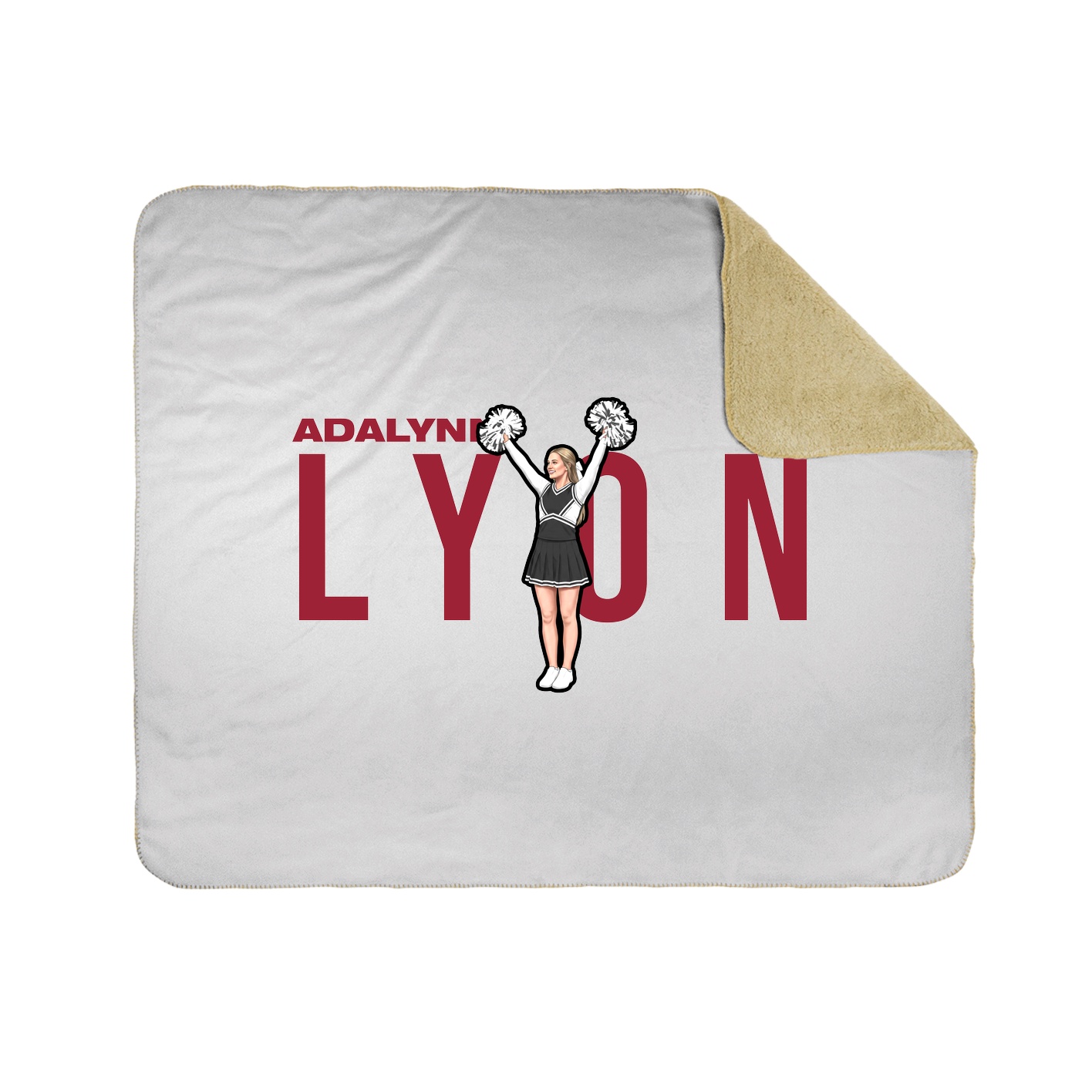 Throw Blanket — Player Name in White