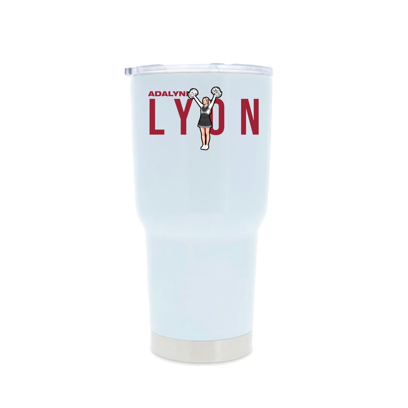 30oz Stainless Steel Tumbler — Player Name in White
