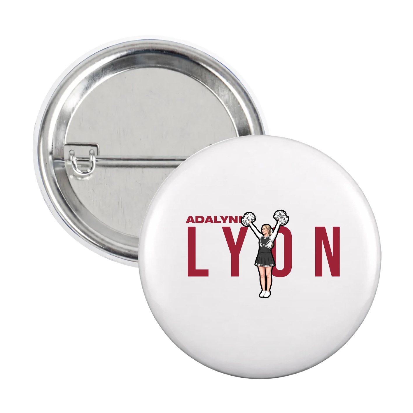 Game Day Button — Player Name in White