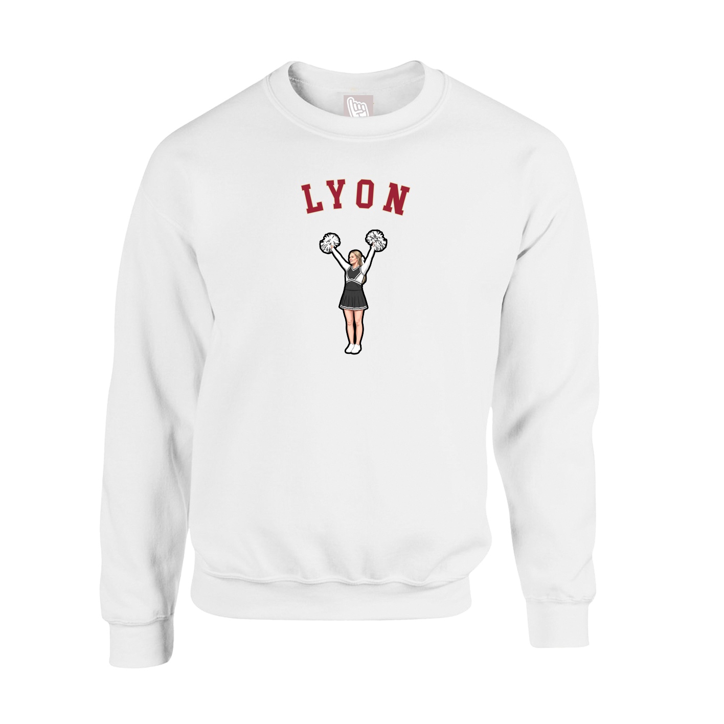 Fleece Crew — Shirsey Arch in White