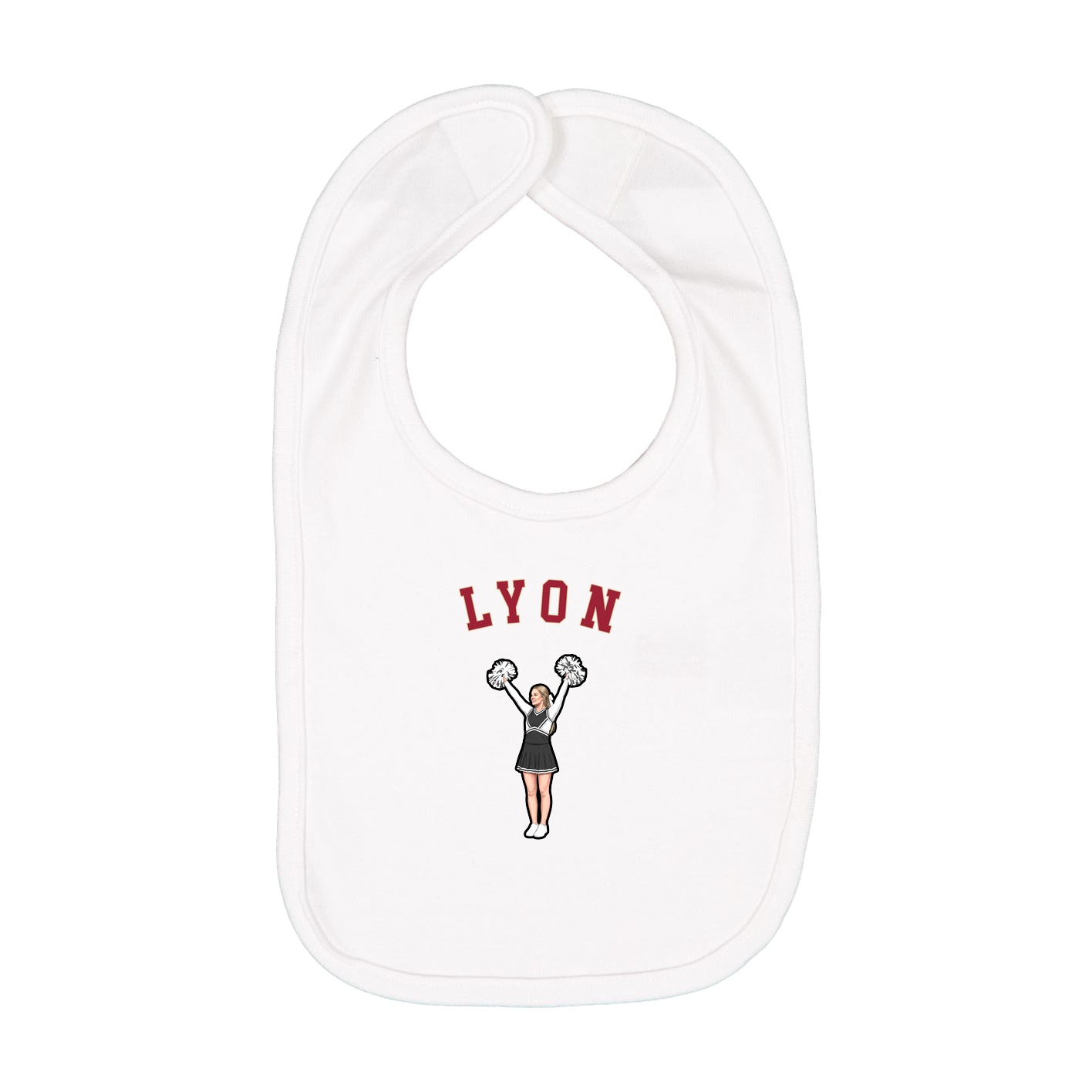 Infant Bib — Shirsey Arch in White