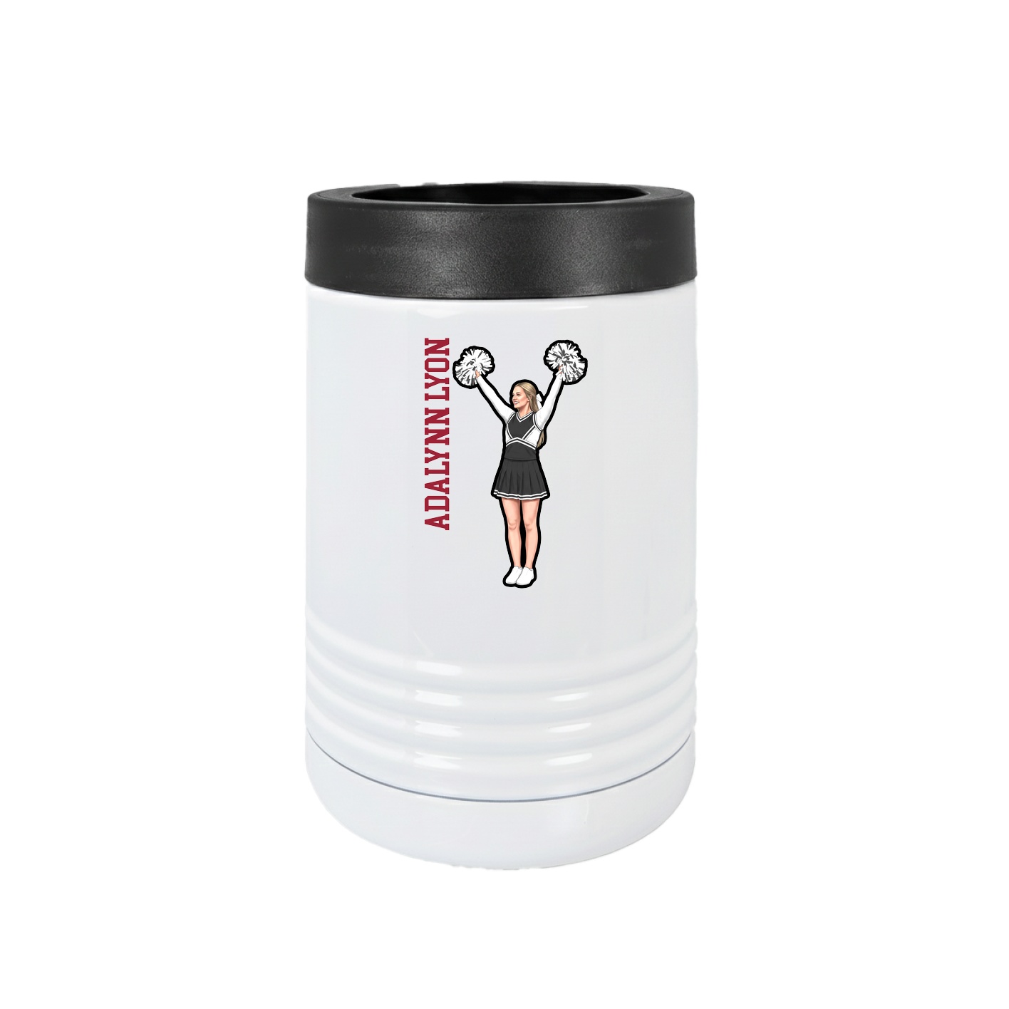 Beverage Holder — Name Vertical in White