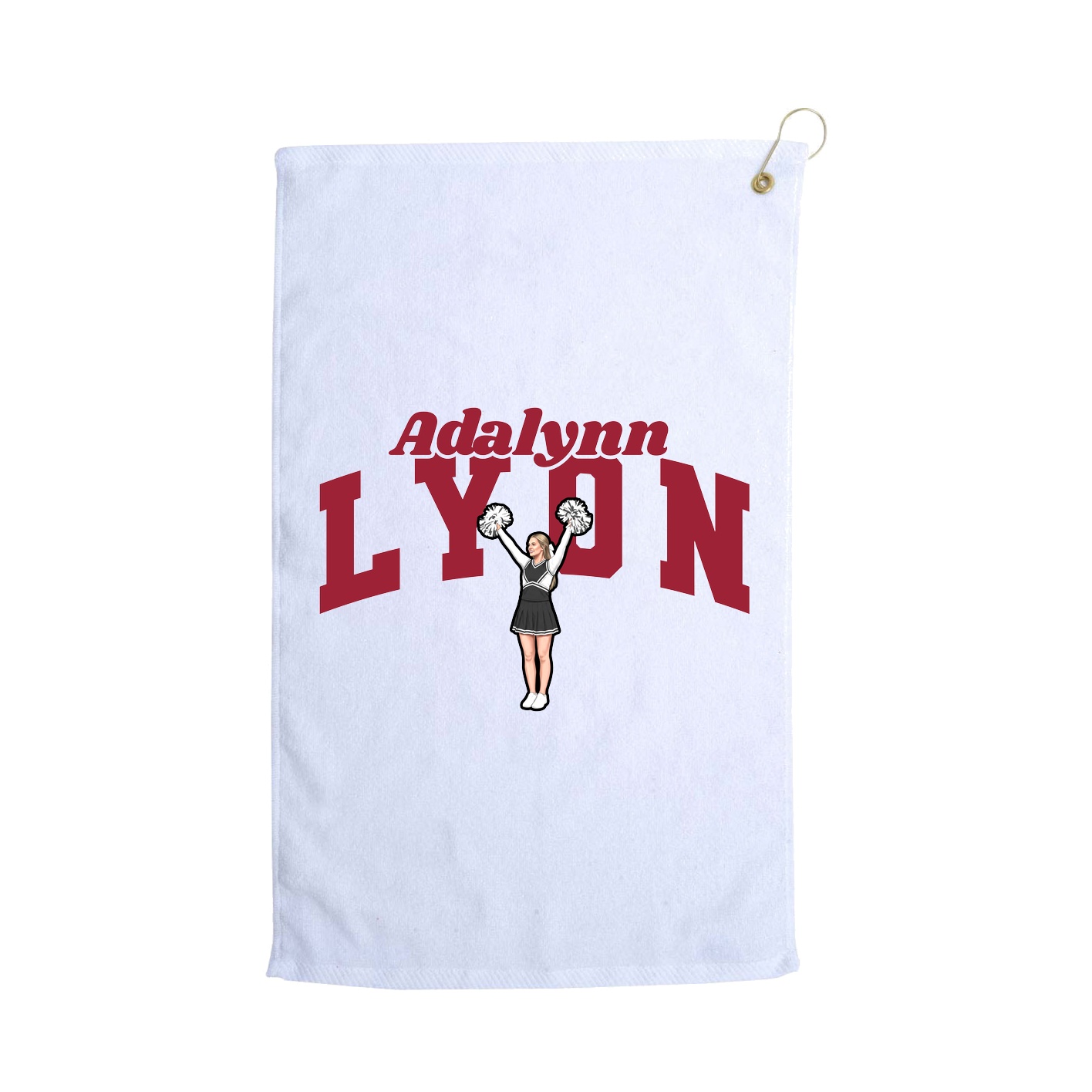 Golf Towel — Signature Arch in White