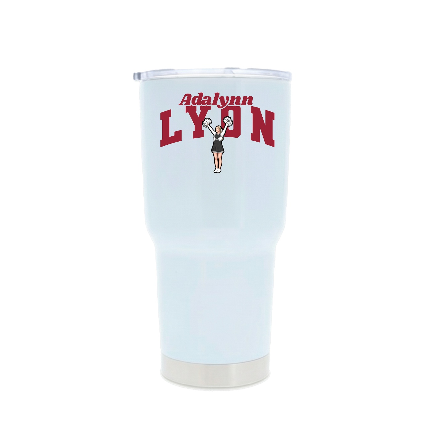30oz Stainless Steel Tumbler — Signature Arch in White