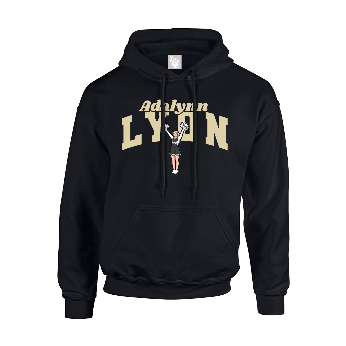 Youth Hoodie — Signature Arch in Black