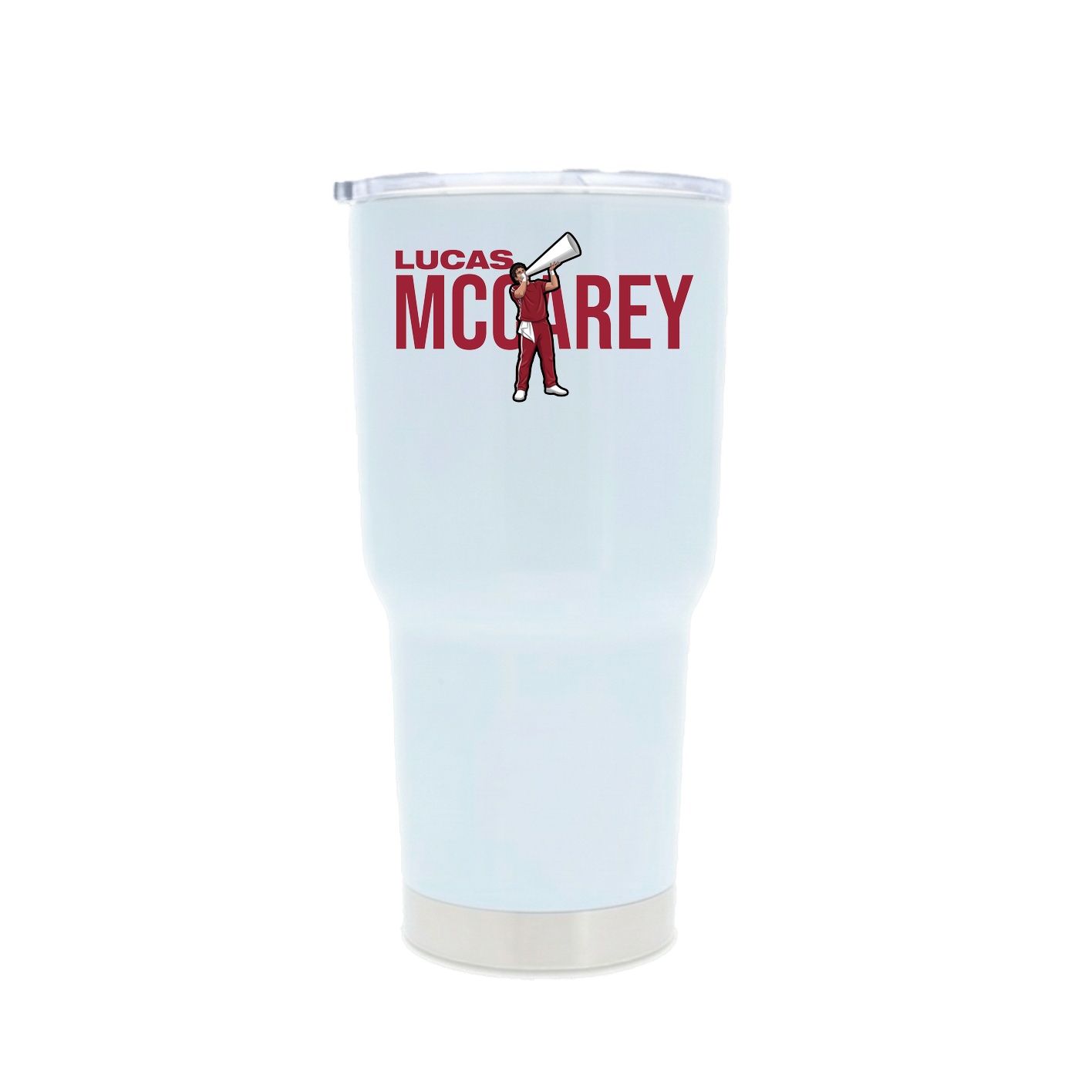 30oz Stainless Steel Tumbler — Player Name in White