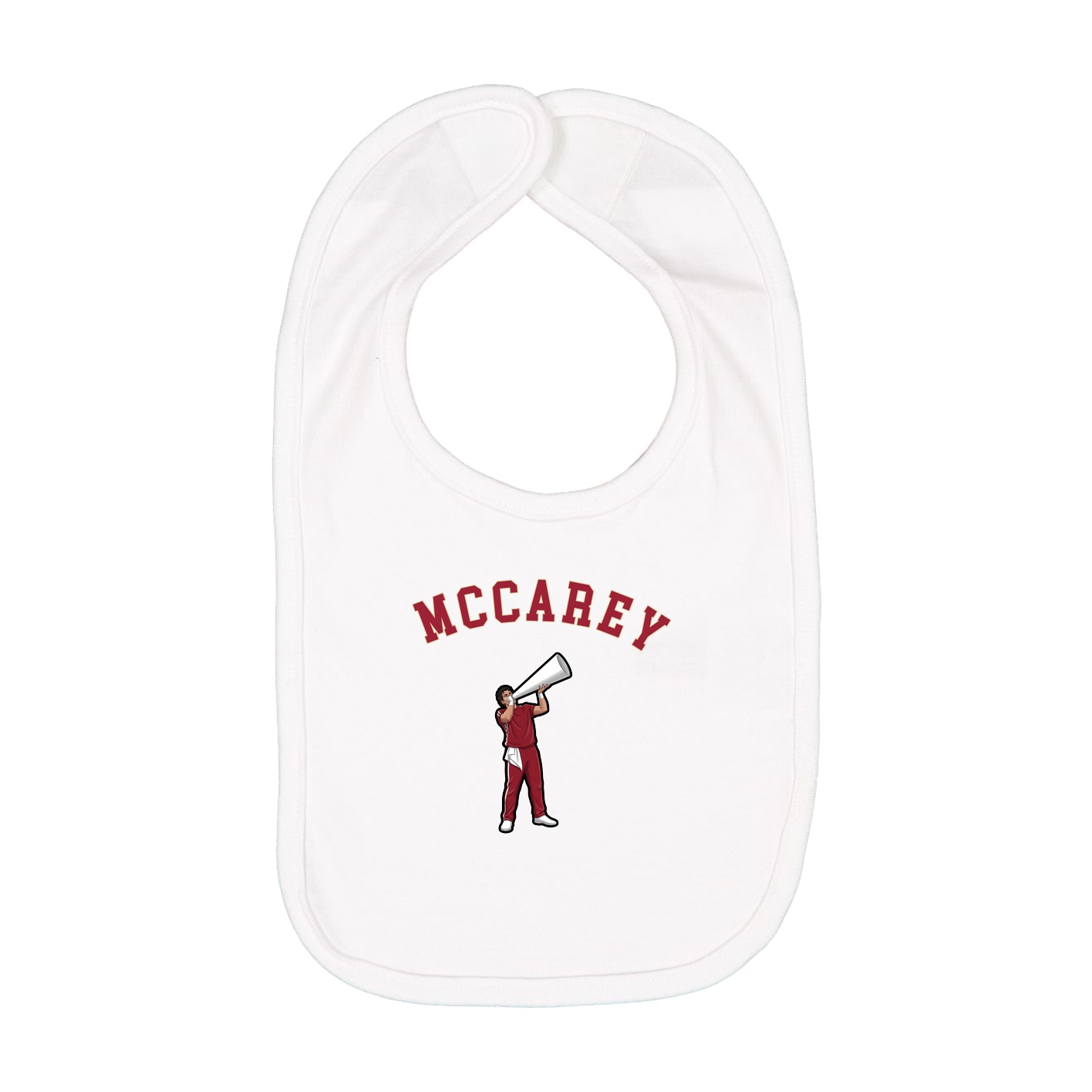 Infant Bib — Shirsey Arch in White