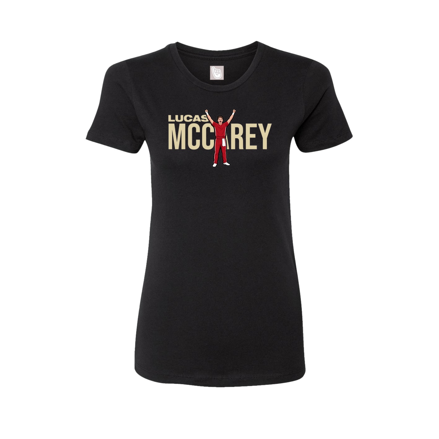 Fitted Women's Tee — Player Name in Black