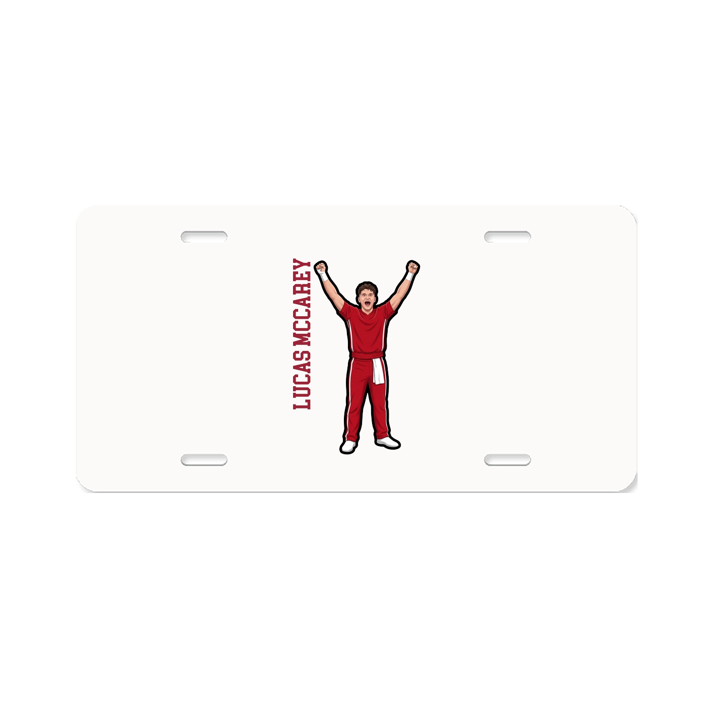 License Plate — Name Vertical in Classic