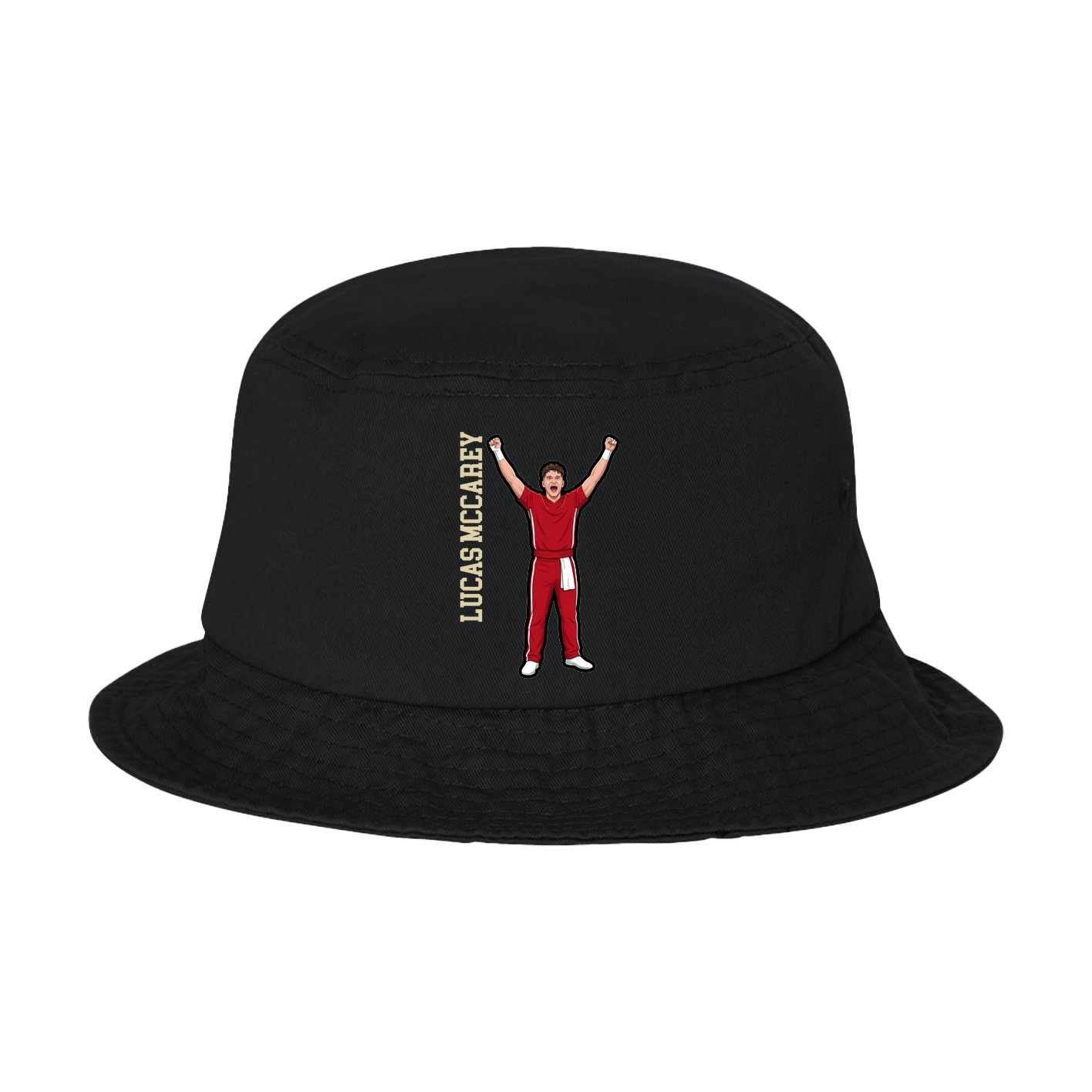Bucket Cap — Name Vertical in Black