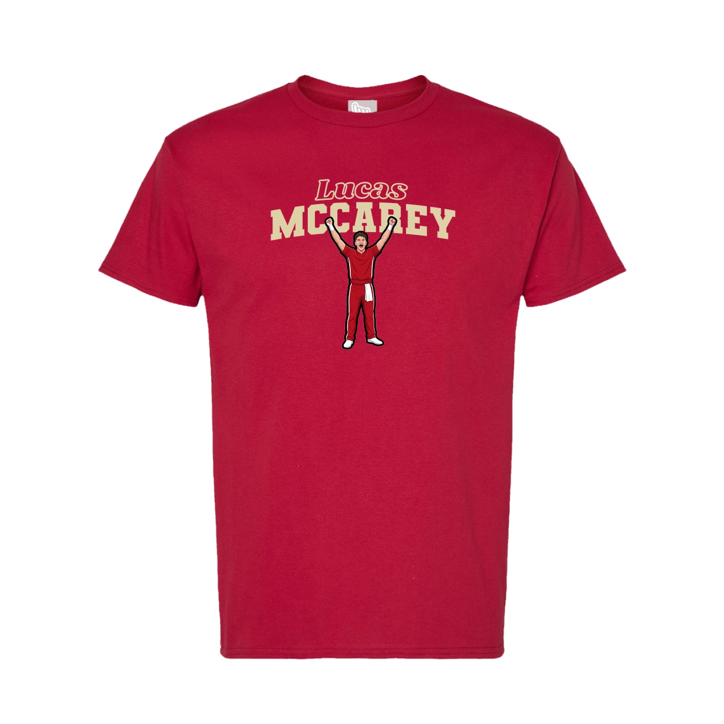 Tee — Name Arch in Crimson