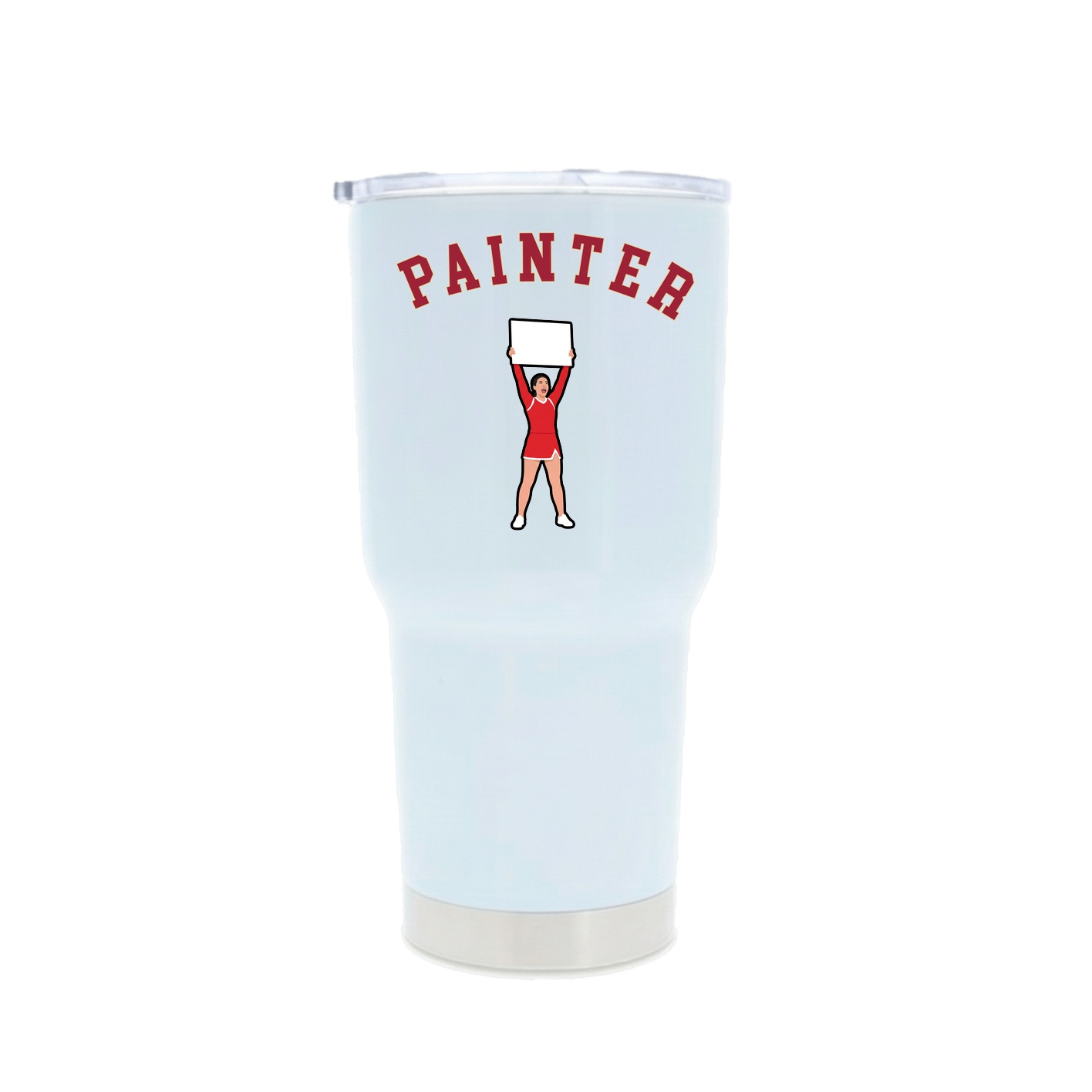 30oz Stainless Steel Tumbler — Shirsey Arch in White