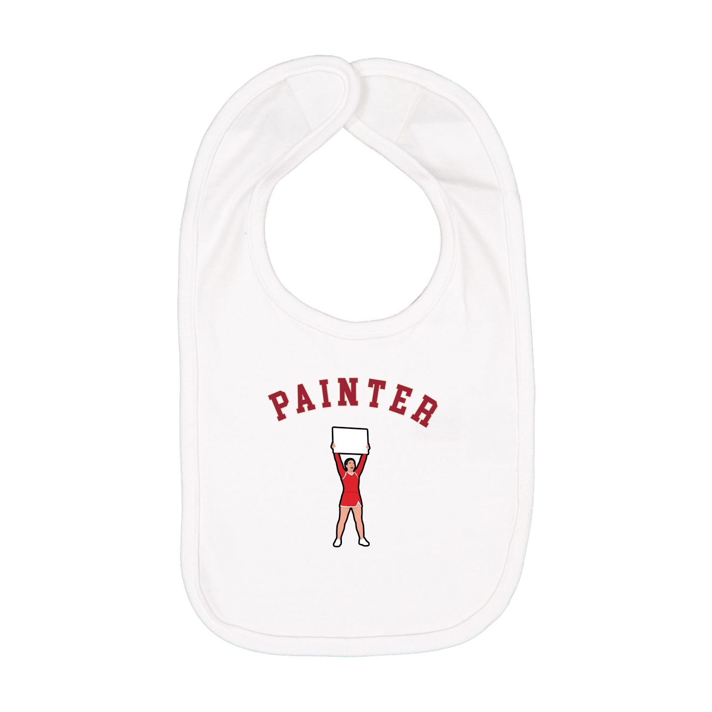 Infant Bib — Shirsey Arch in White